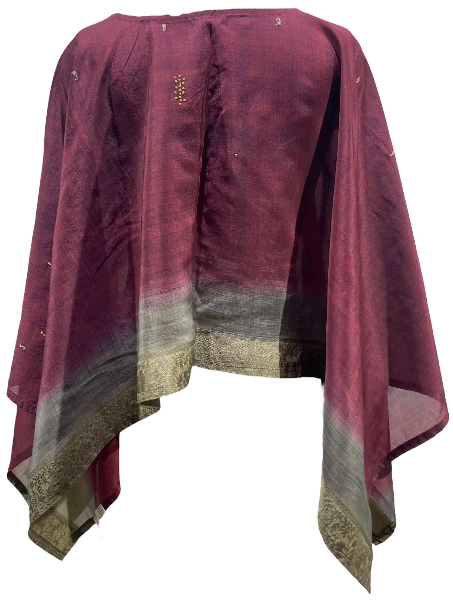 PRC5198 Avatar Pure Silk Capelet Poncho