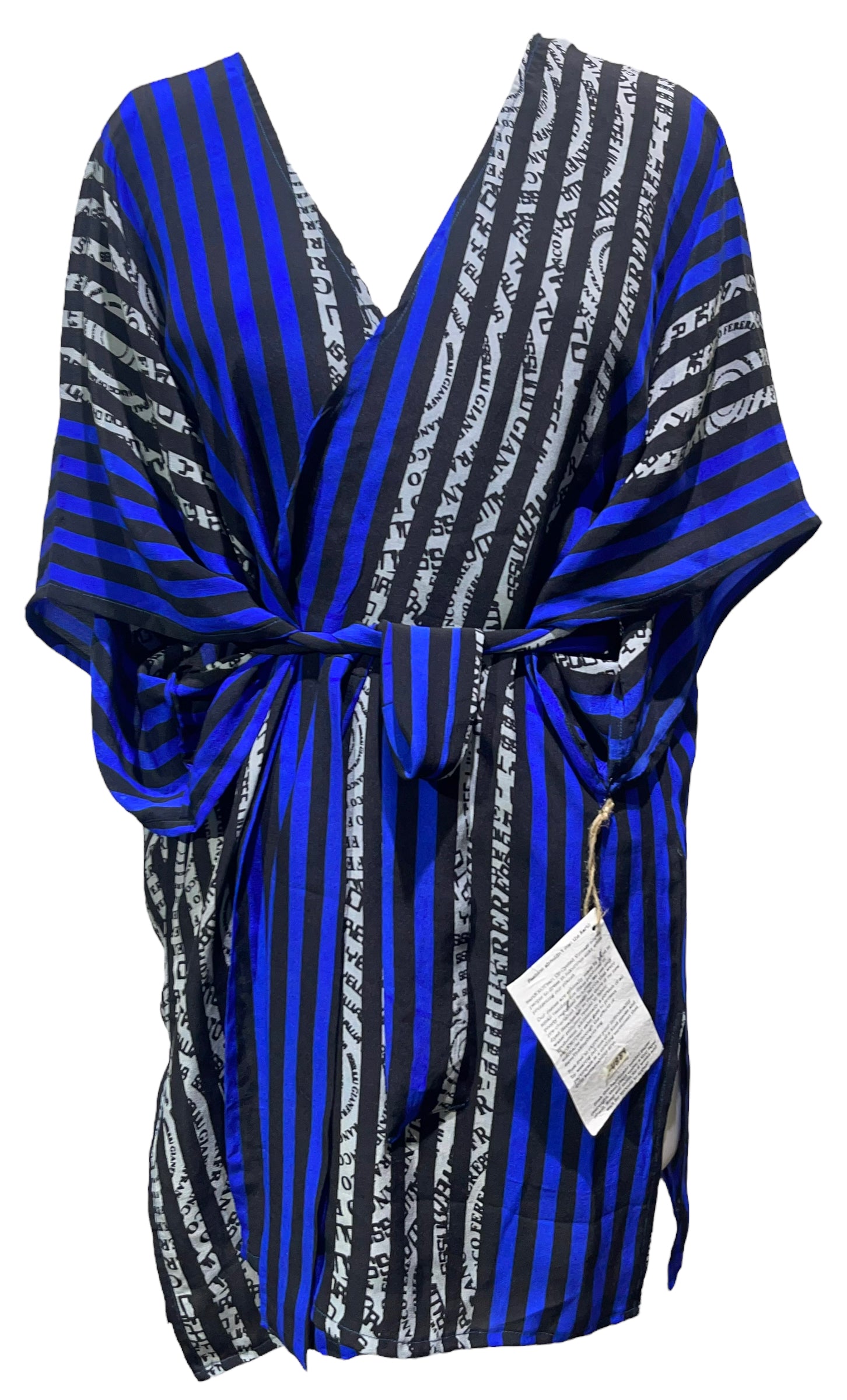 PRC4889 Avatar Pure Silk Kimono-Sleeved Jacket with Belt