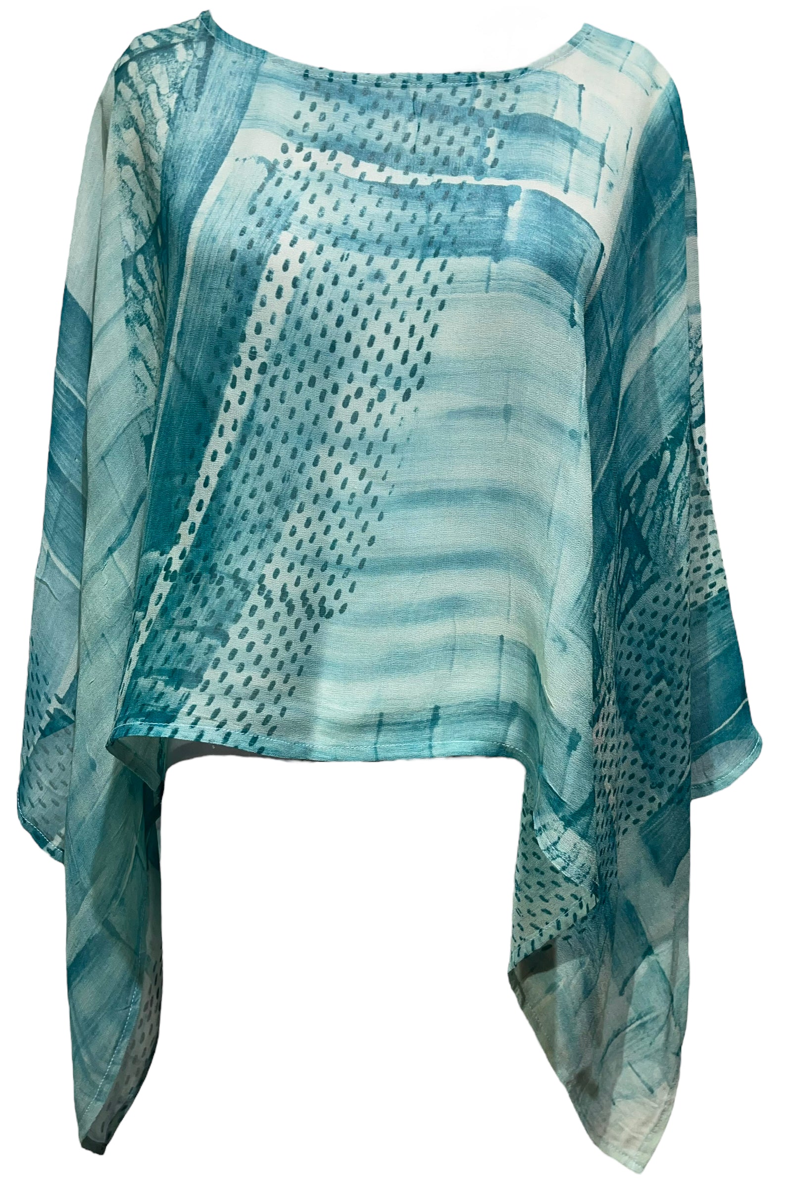 PRG4705 Sheer Avatar Pure Silk Capelet Poncho