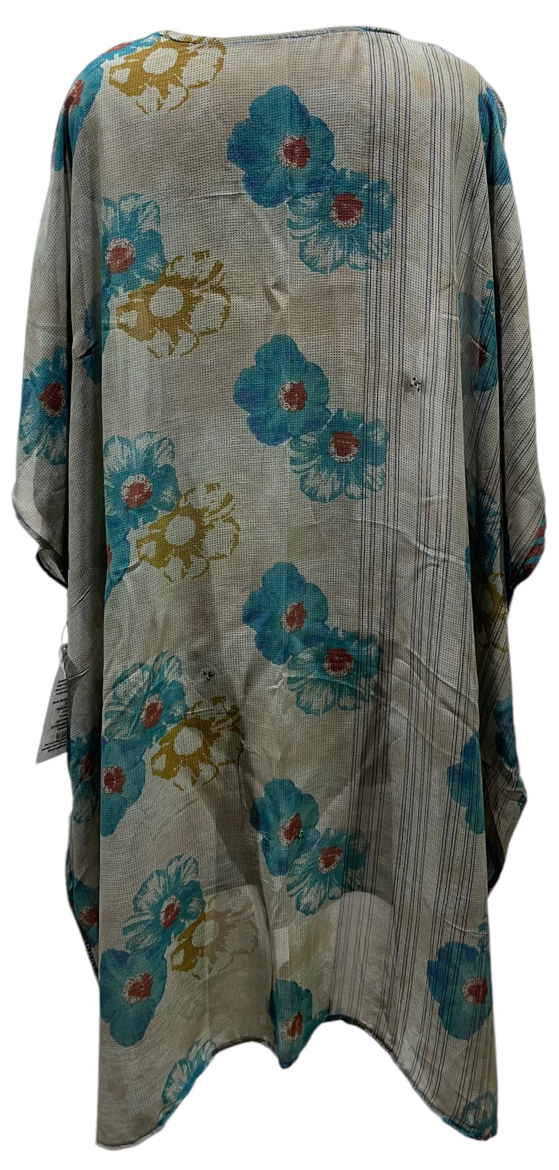 PRG5387 Sheer Avatar Pure Silk Midi Length Kaftan