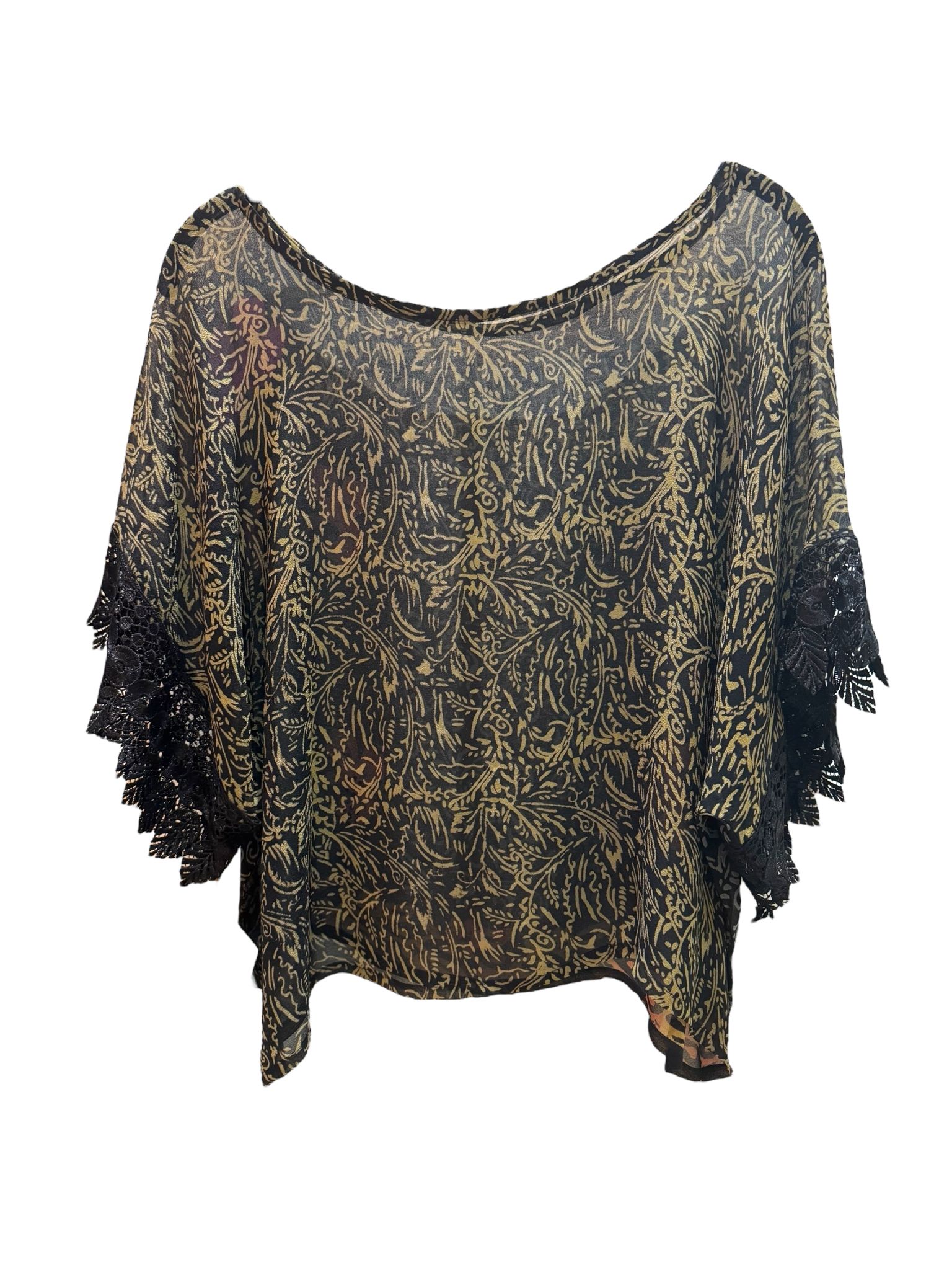 PRG6292 Avatar Sheer Pure Silk Boxy Top