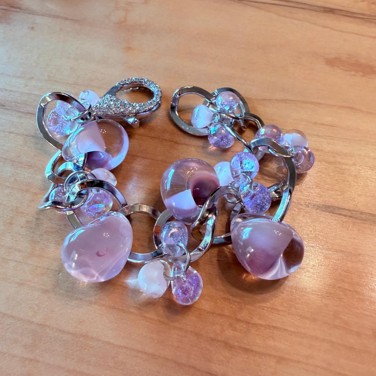 Releases Sunday at 8pm EST Lilac Lovely Lampwork Bracelet