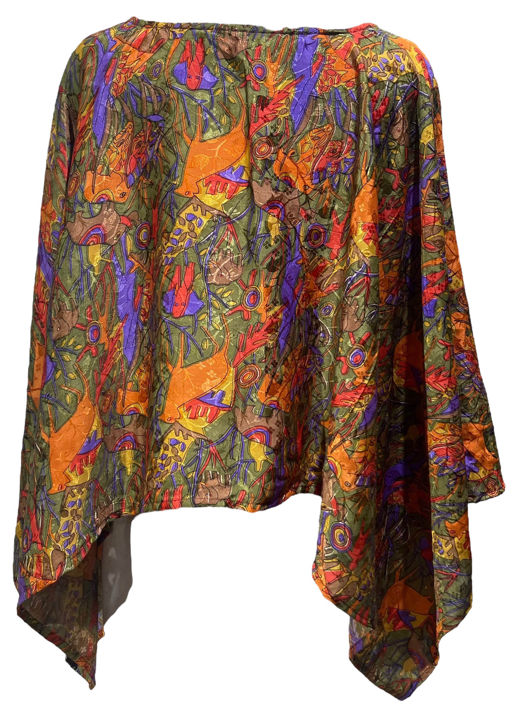 PRC5155 Avatar Pure Silk Capelet Poncho