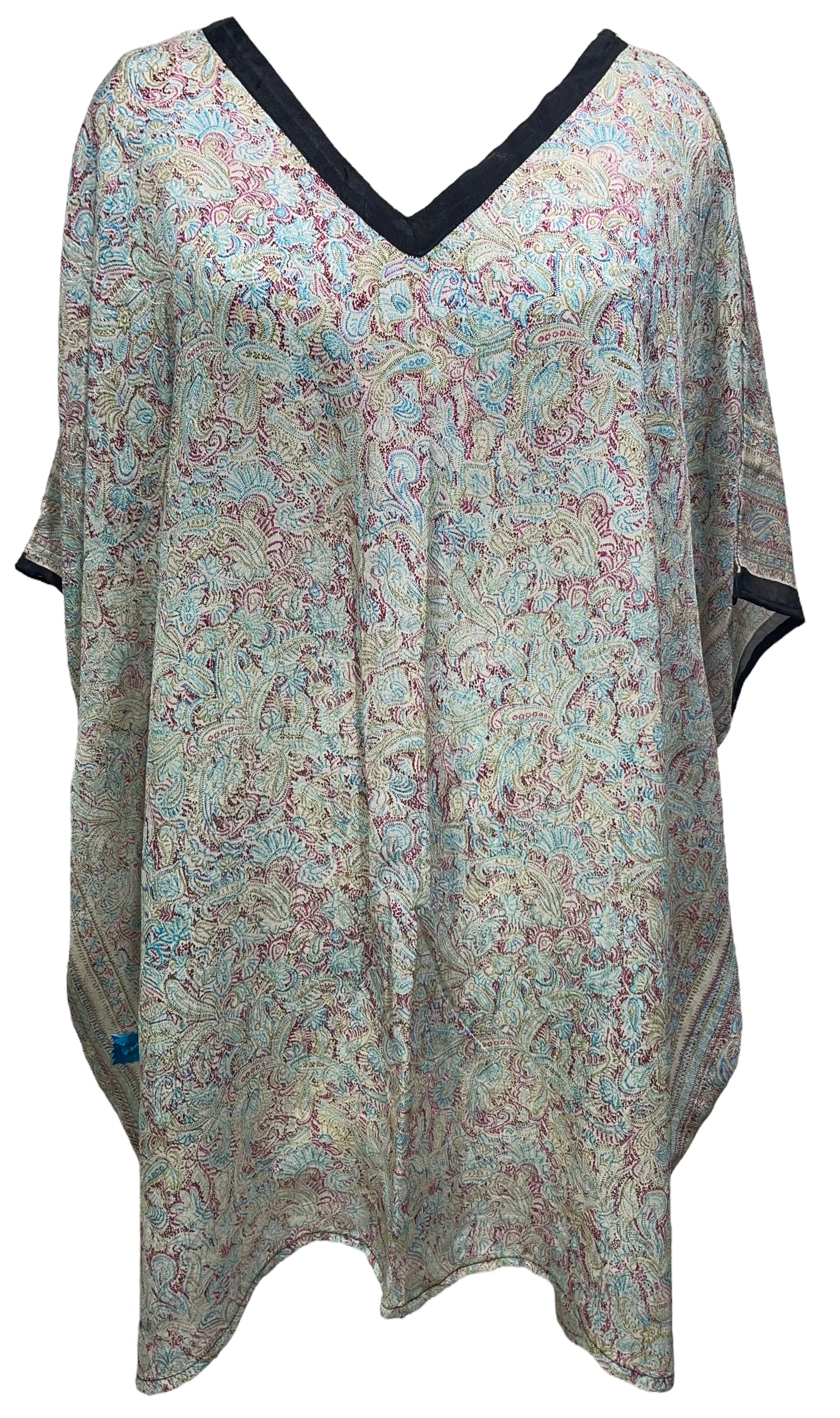 PRG4309 Sheer Avatar Pure Silk Short Kaftan Tunic