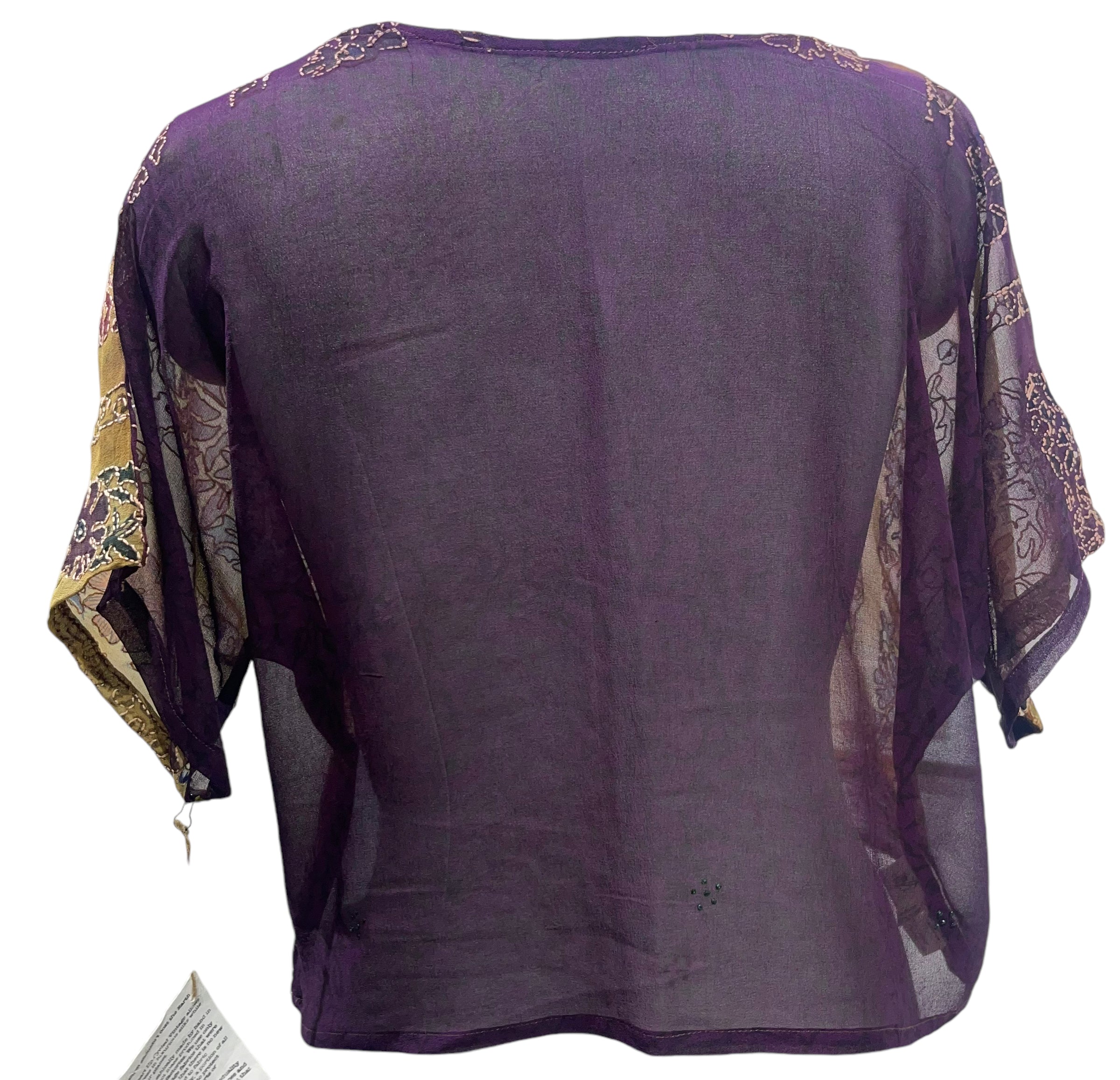 PRG4228 Sheer  Avatar Pure Silk Boxy Top