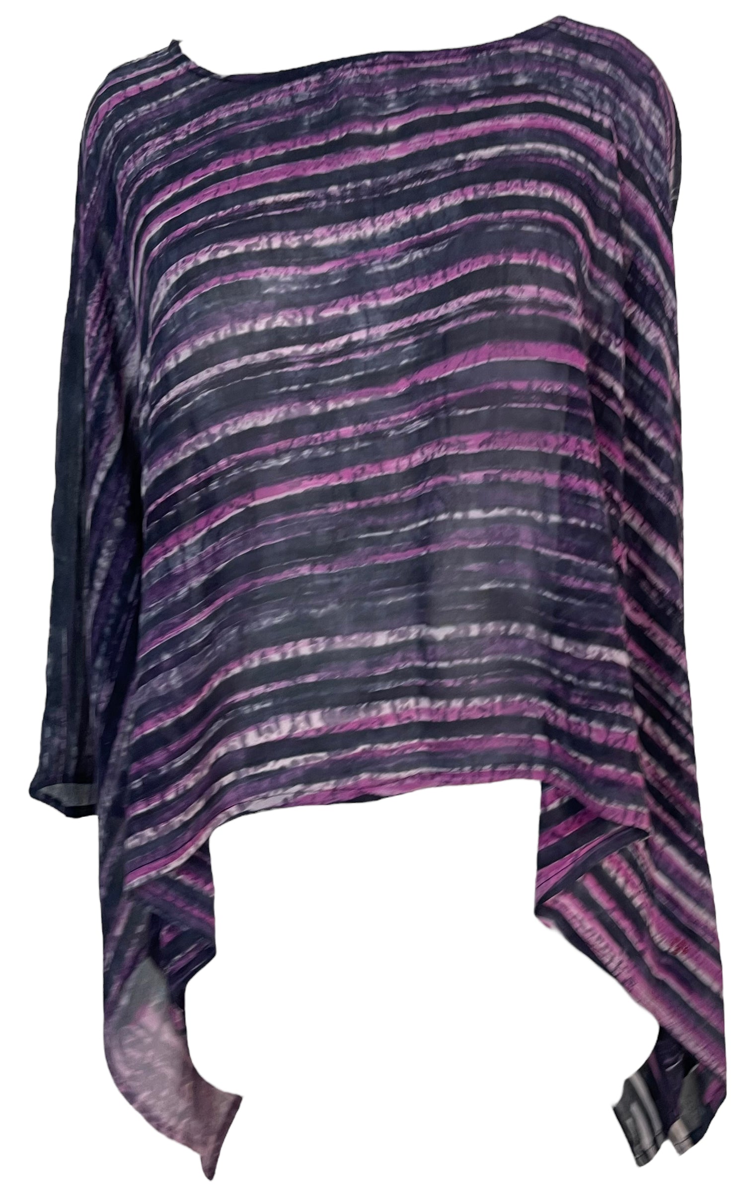 PRG5945 Sheer Avatar Pure Silk Capelet Poncho