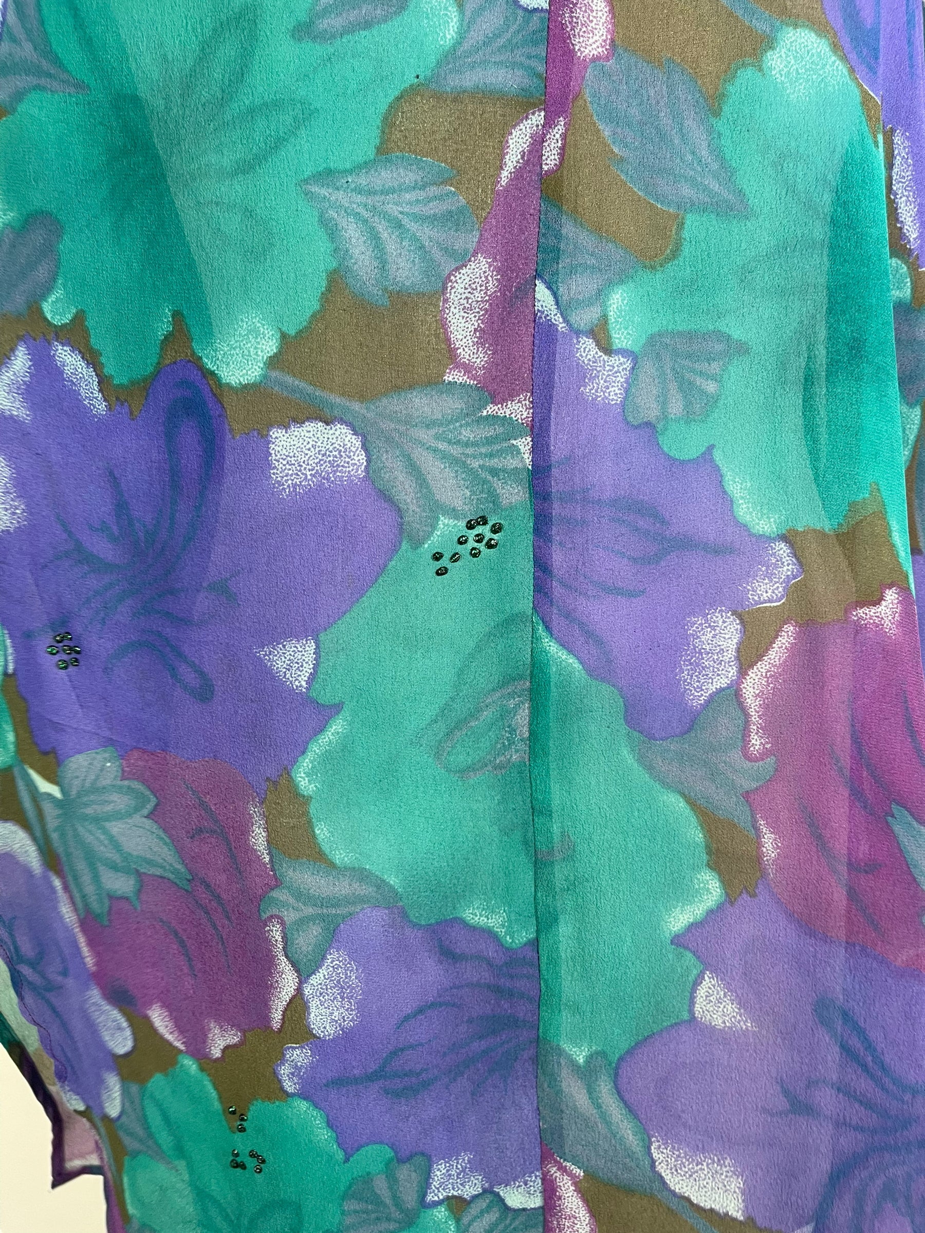 PRG6310 Sheer Avatar Pure Silk Waterfall Top