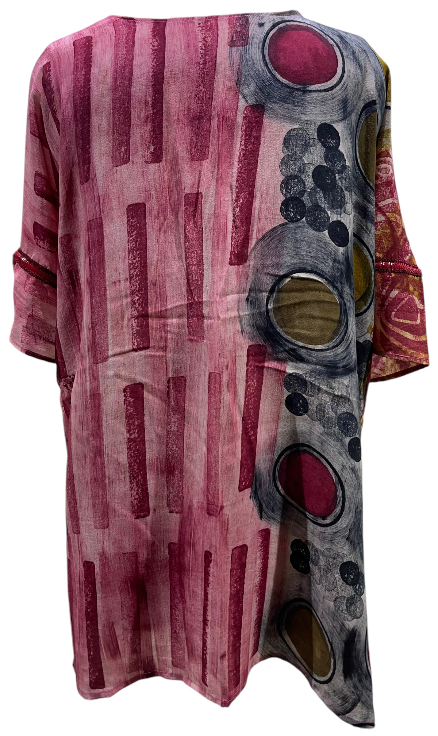 PRC5545 Avatar Pure Silk Kimono-Sleeved Jacket with Belt