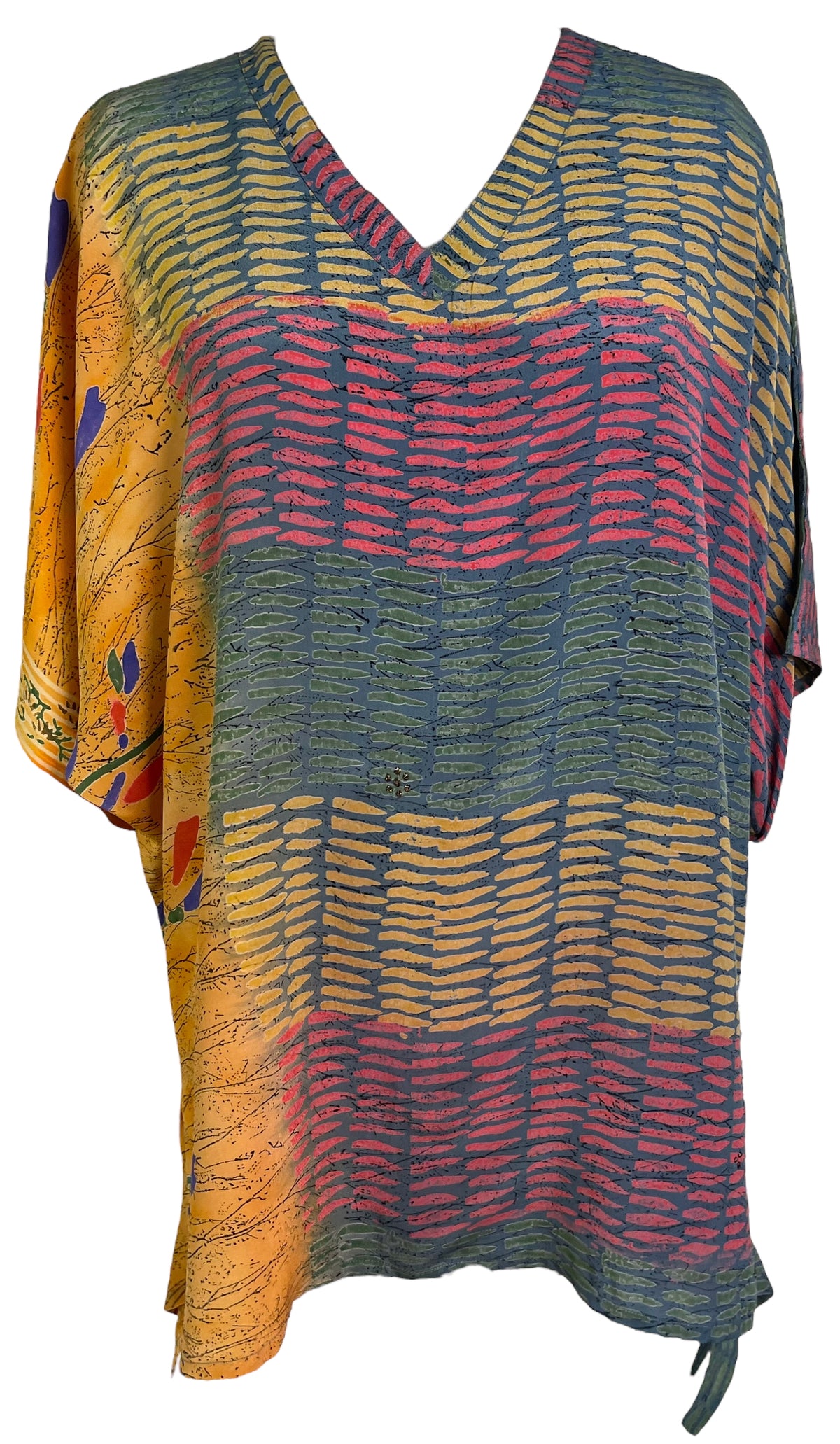 PRC6463 Avatar Pure Silk Long Tunic with Side Ties – sariKNOTsari