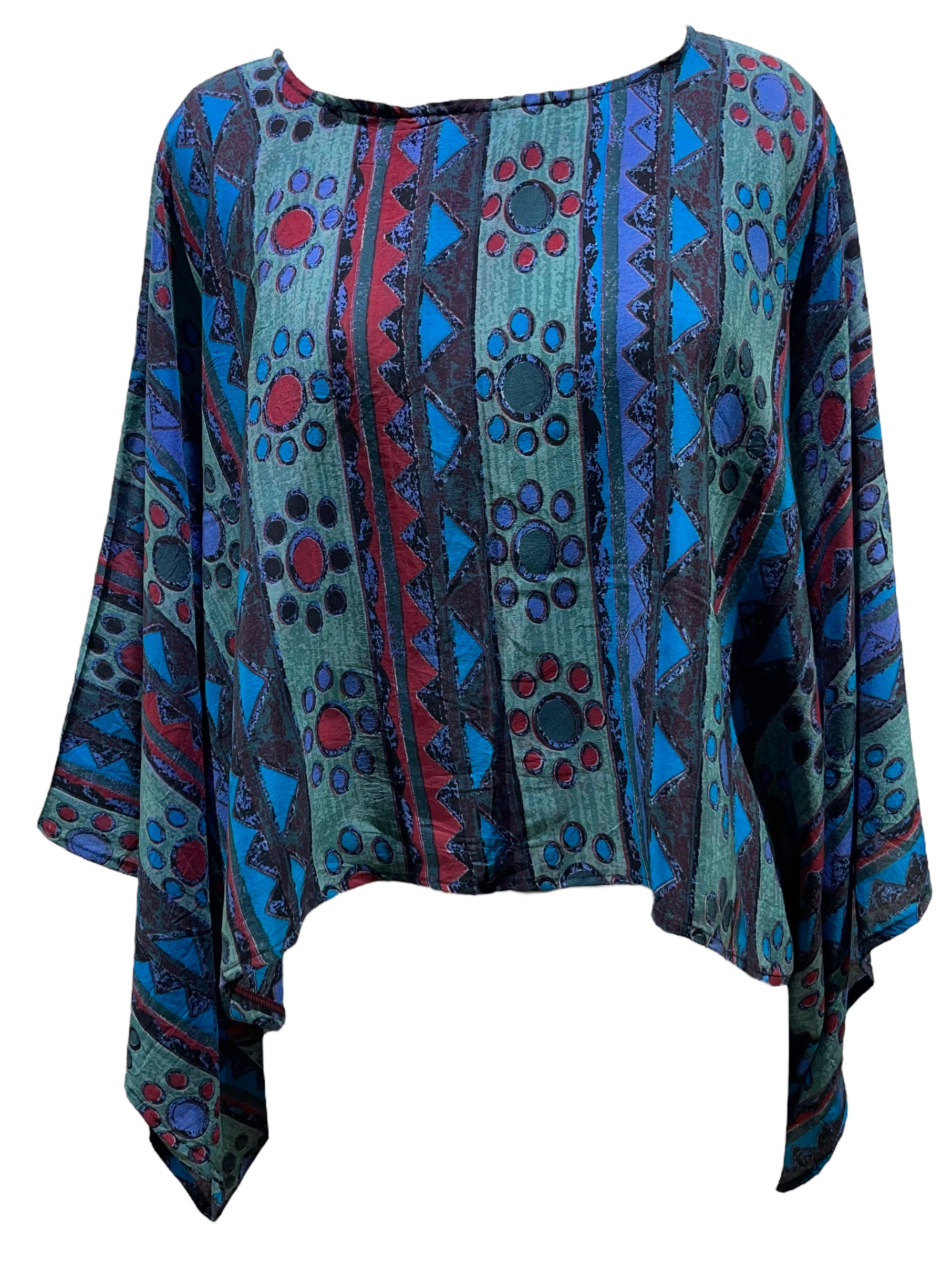 PRC5416  Avatar Pure Silk Kimono-Sleeved Top