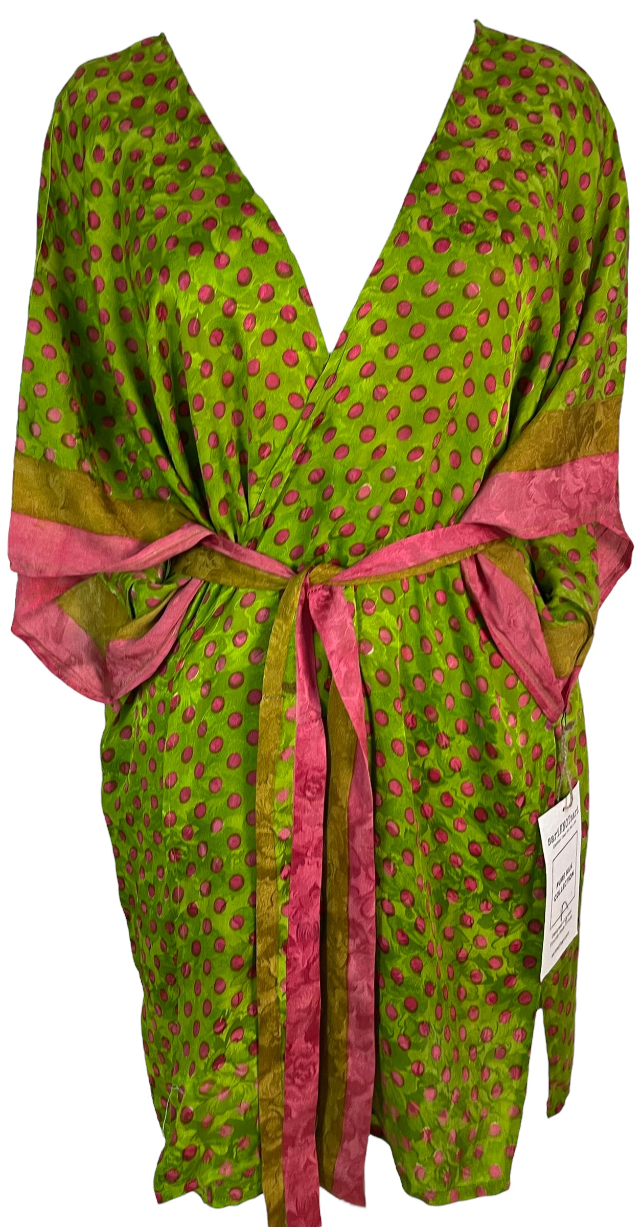 PRC5378 Avatar Pure Silk Kimono-Sleeved Jacket with Belt