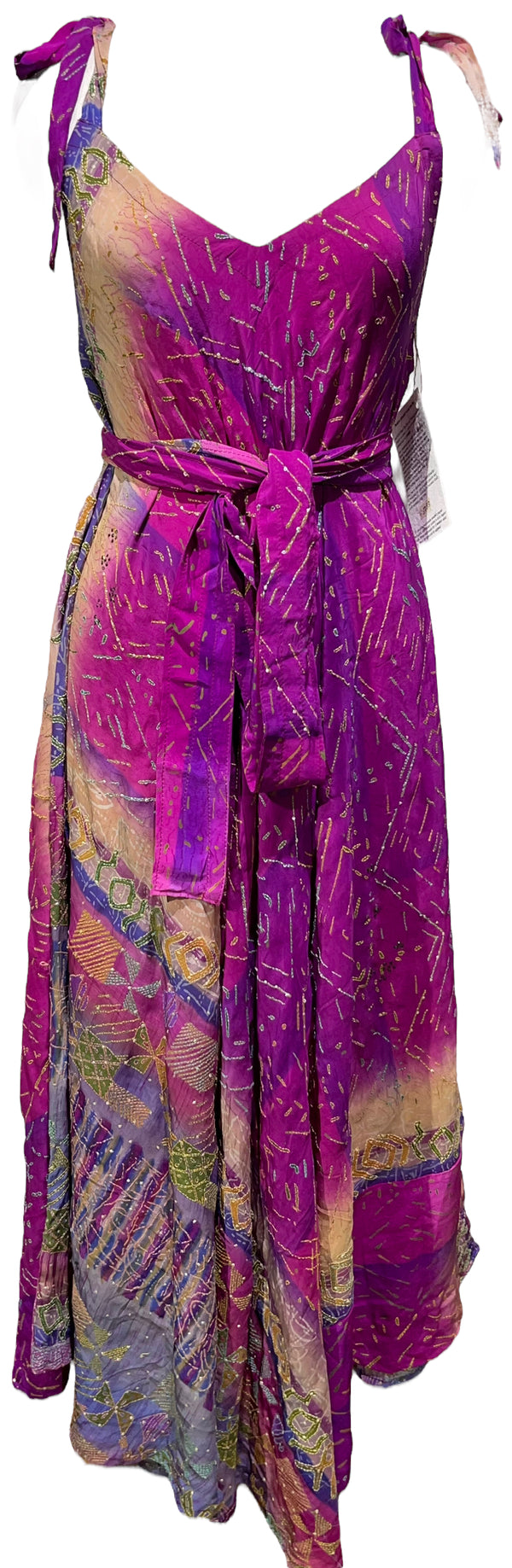 PRC3283 Avatar Pure Silk Maxi Dress with Belt