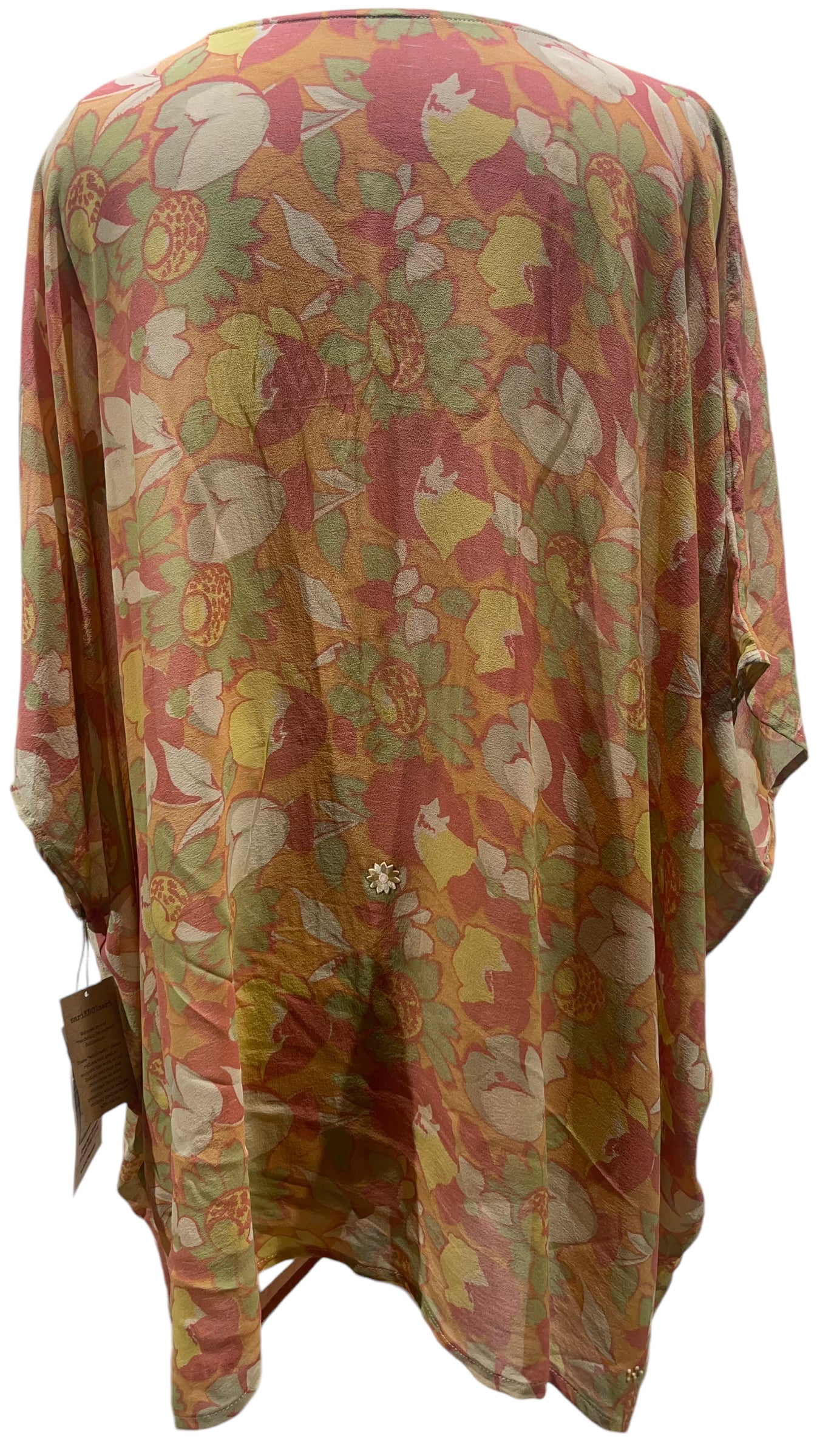 PRG5443 Sheer Wabi Sabi Pure Silk Short Kaftan Tunic