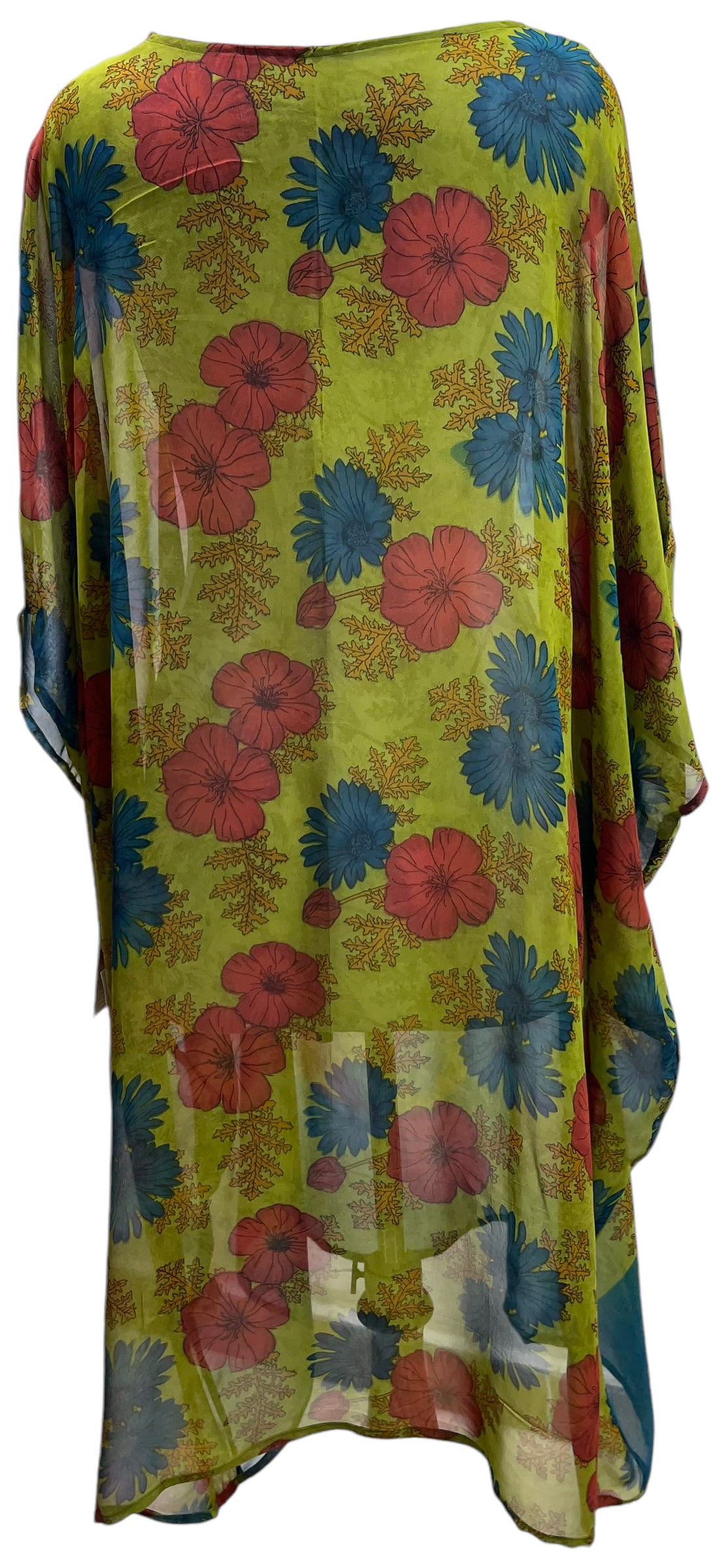 PRG5753 Sheer Wabi Sabi Pure Silk Midi Length Kaftan