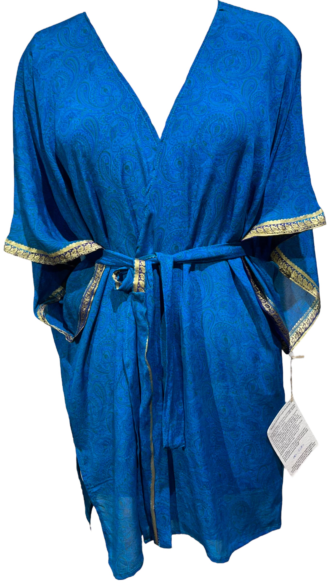 PRC3680 Nirvana Pure Silk Kimono-Sleeved Jacket with Belt