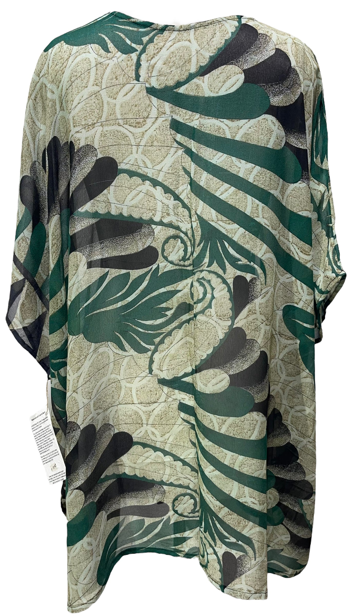 PRG4293 Sheer Avatar Pure Silk Short Kaftan Tunic