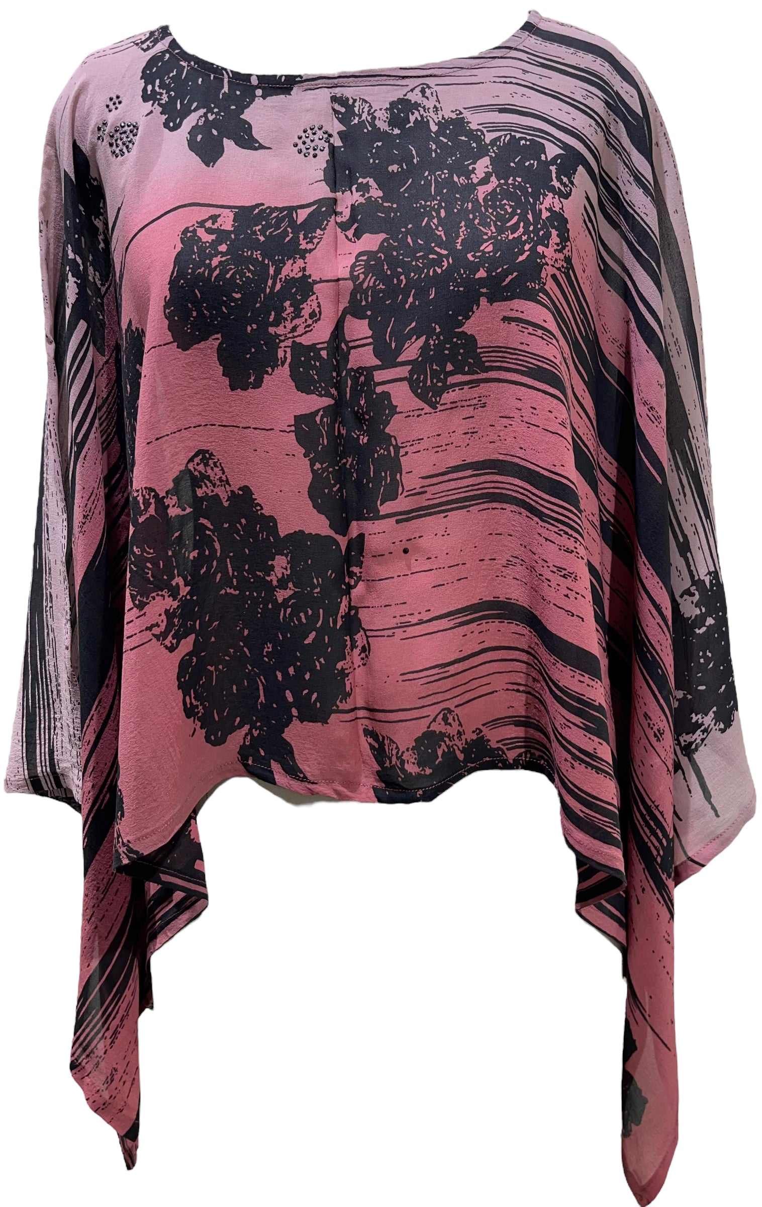 PRG5623 Sheer Avatar Pure Silk Capelet Poncho