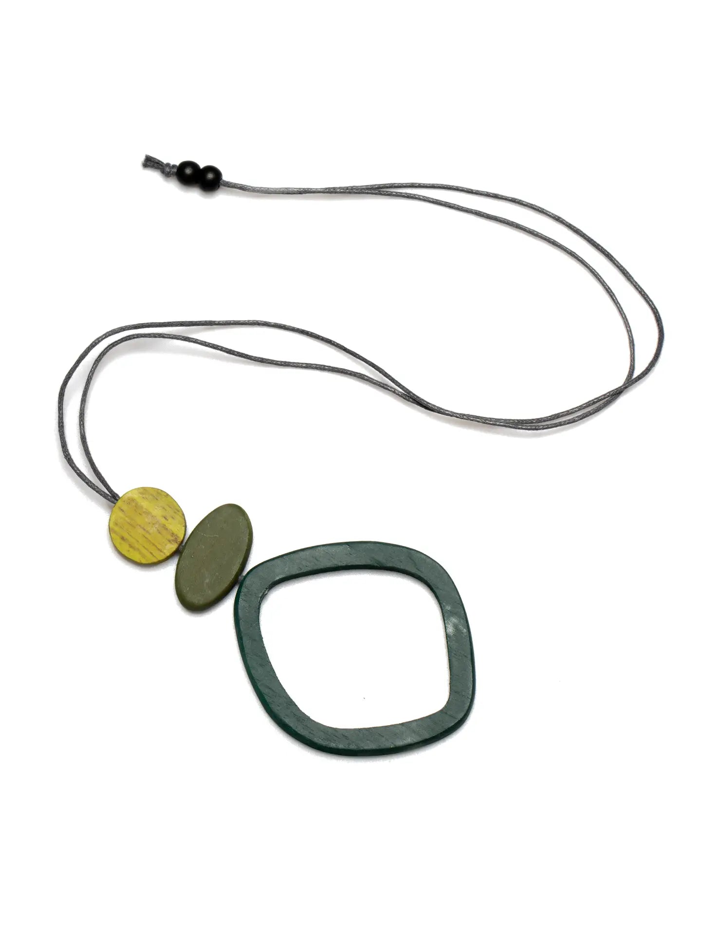 Green Mix Open Hoop Pendant