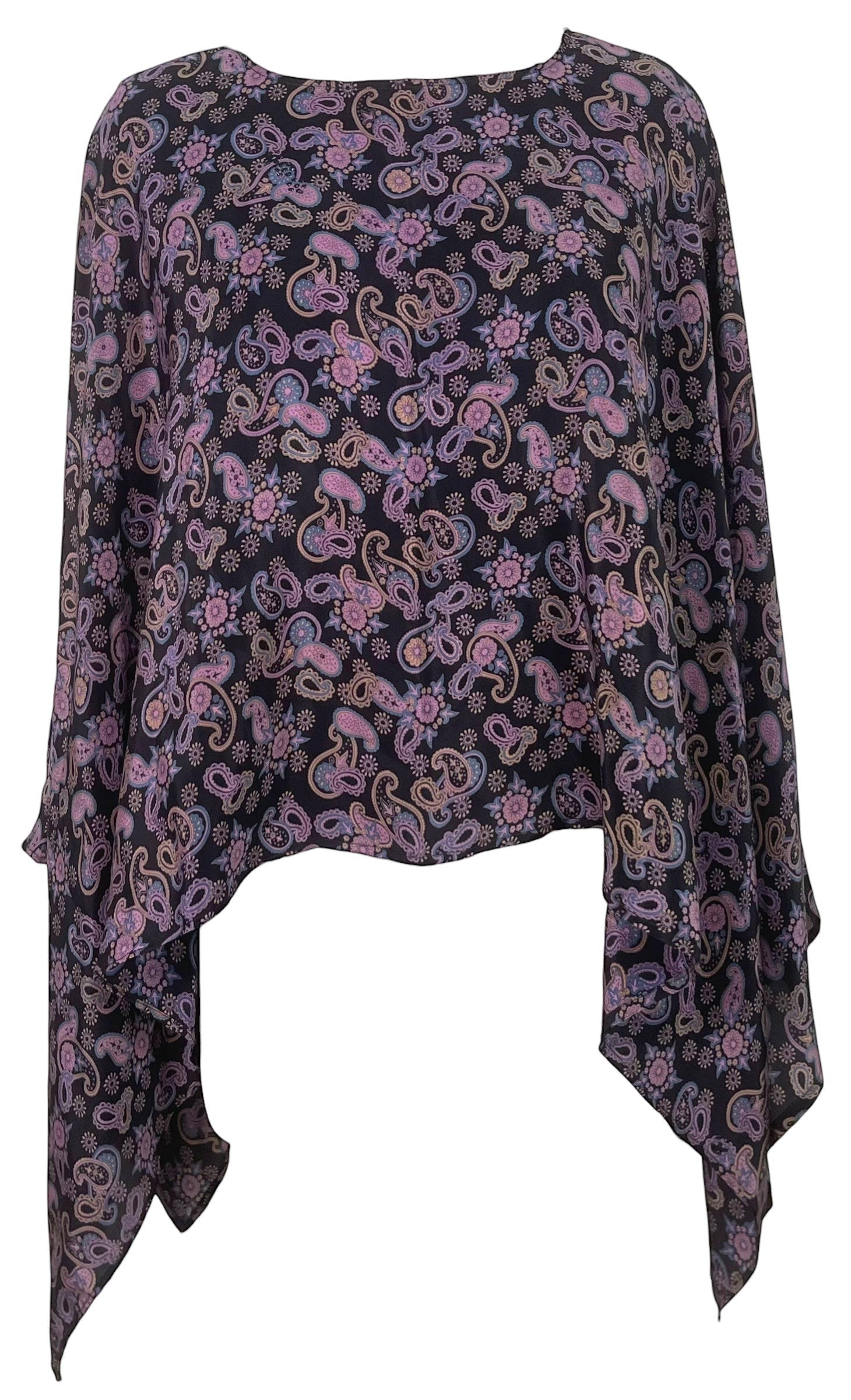 PRC8648 Avatar Pure Silk Capelet Poncho