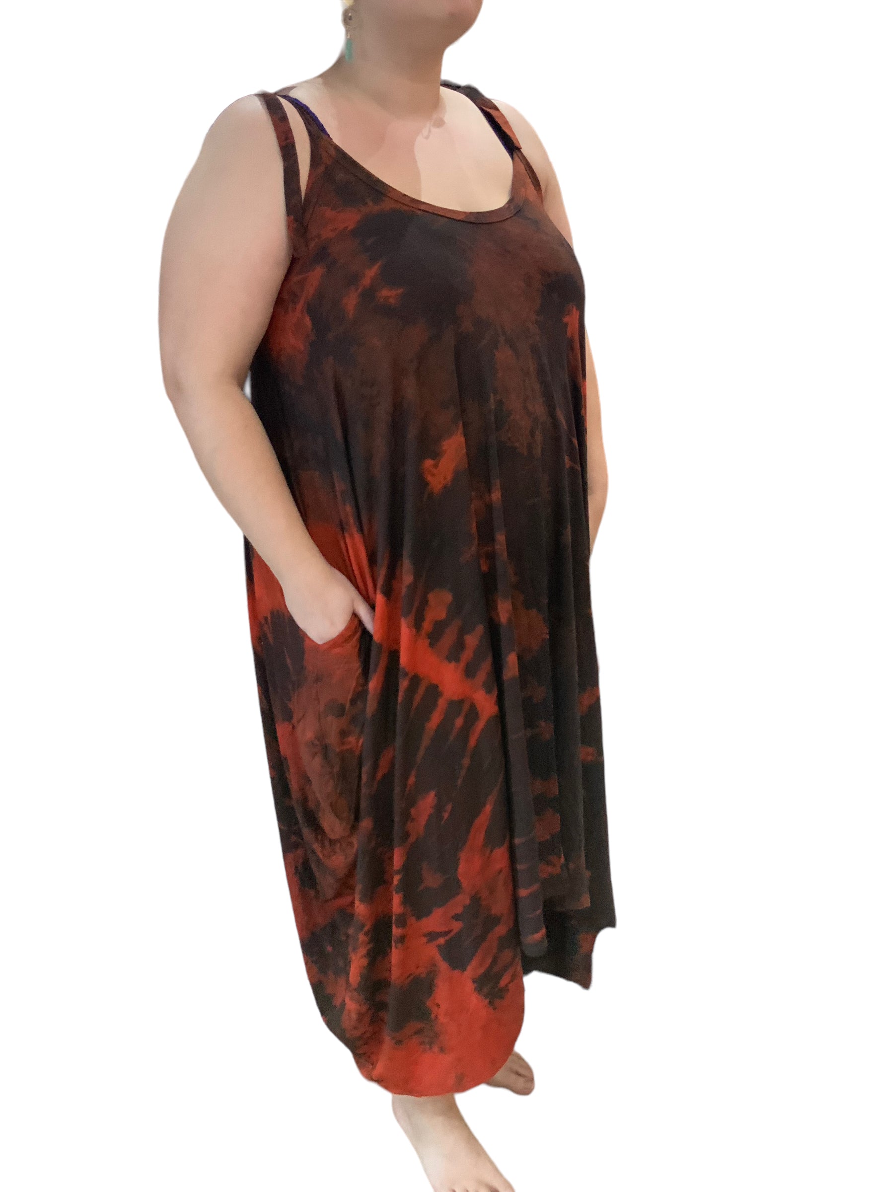 Plus size sale tie dye dress