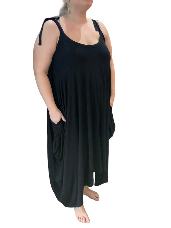 Black Soft Rayon Knit Dress