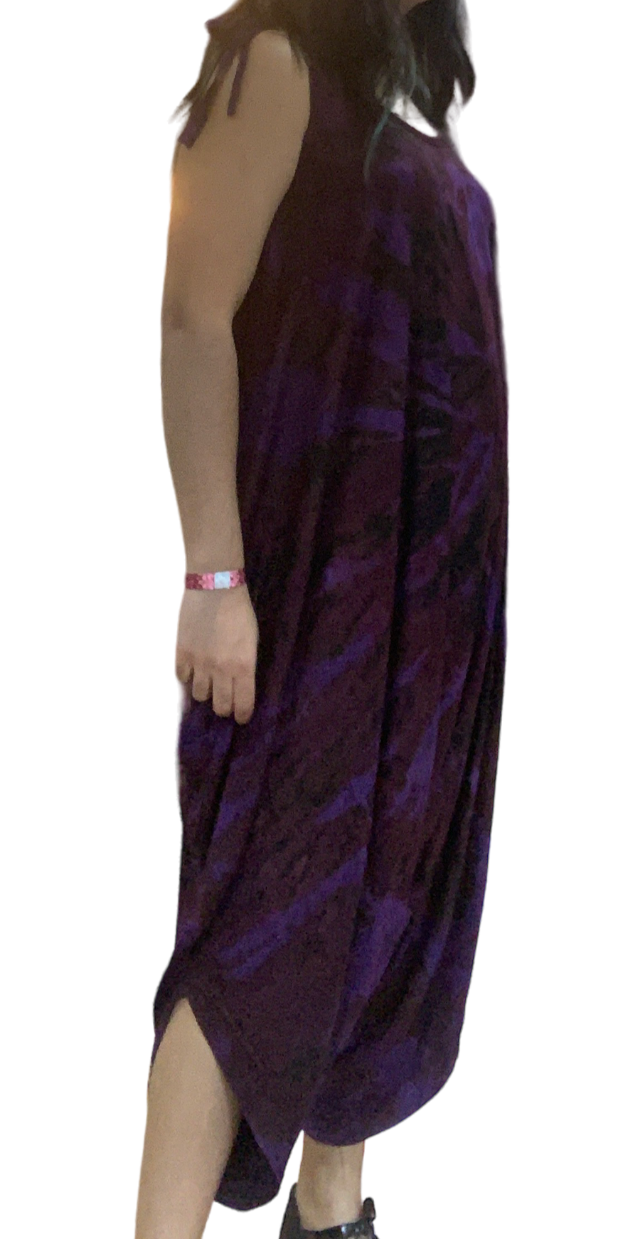 Black and Purple Tie Dye Harem Jumpsuit