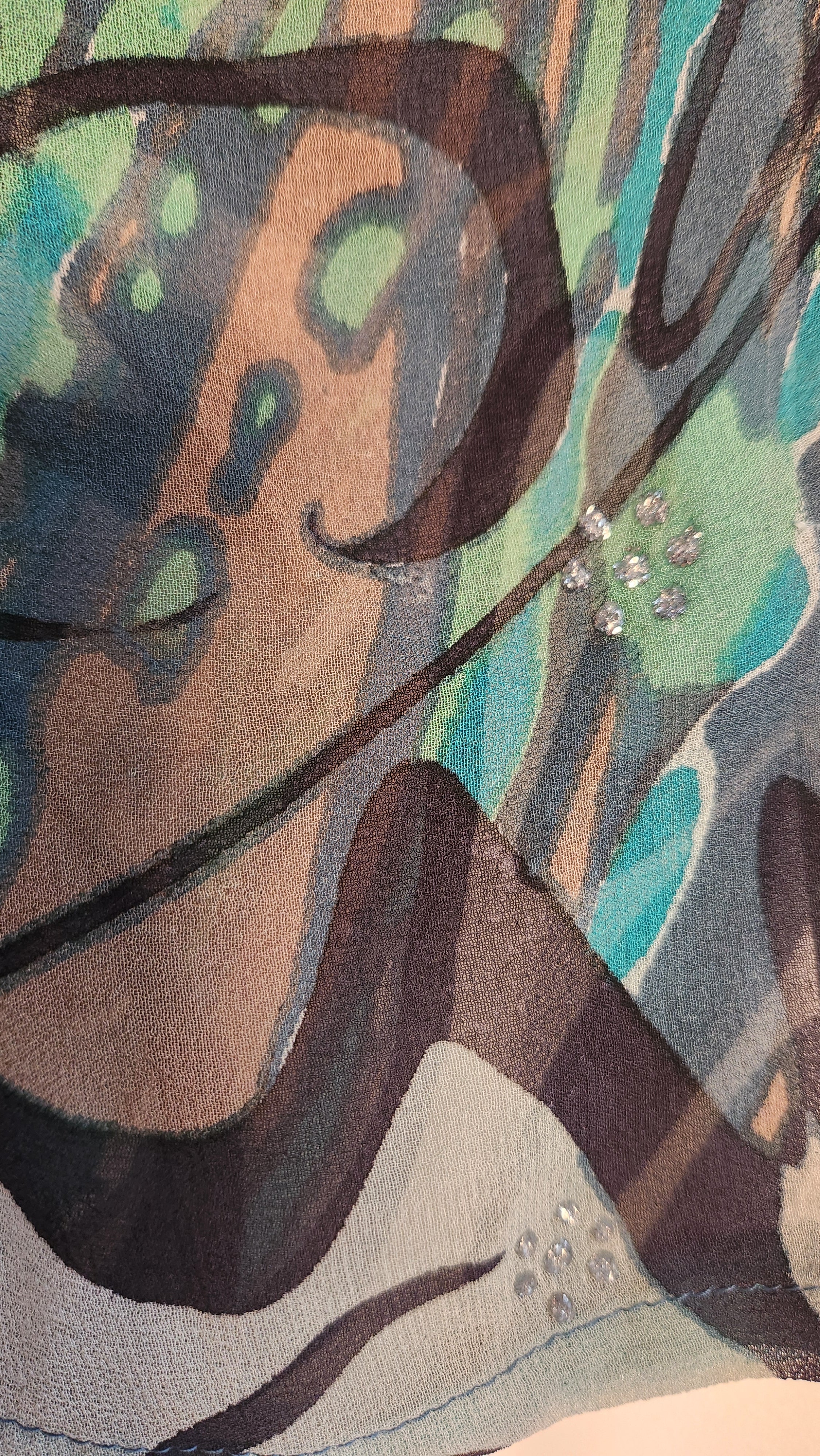 PRG6139 Sheer Wabi Sabi Pure Silk Boxy Top