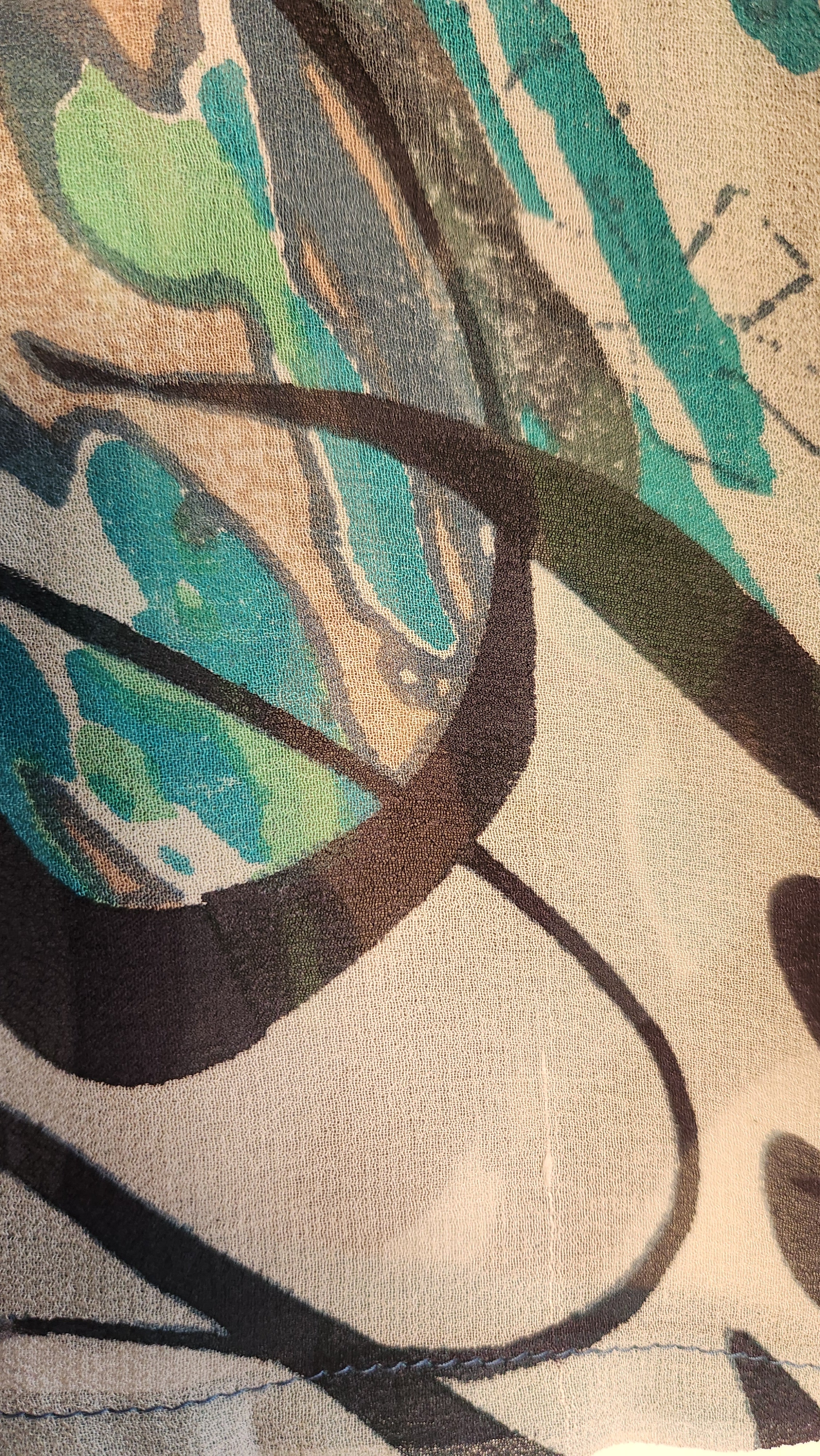 PRG6139 Sheer Wabi Sabi Pure Silk Boxy Top