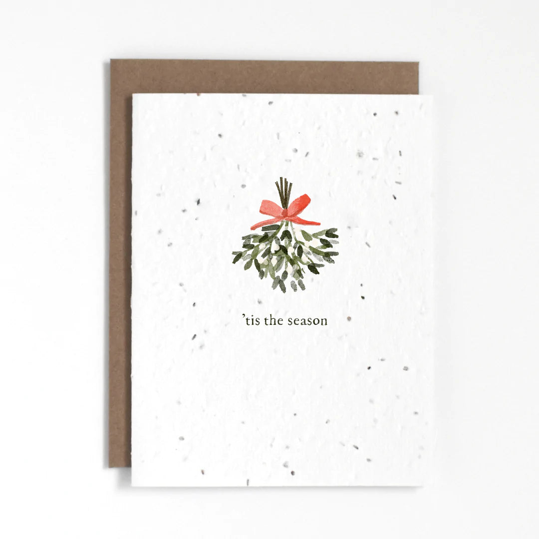 Plantable Holiday Greenery "T'is the Season" Greeting Card