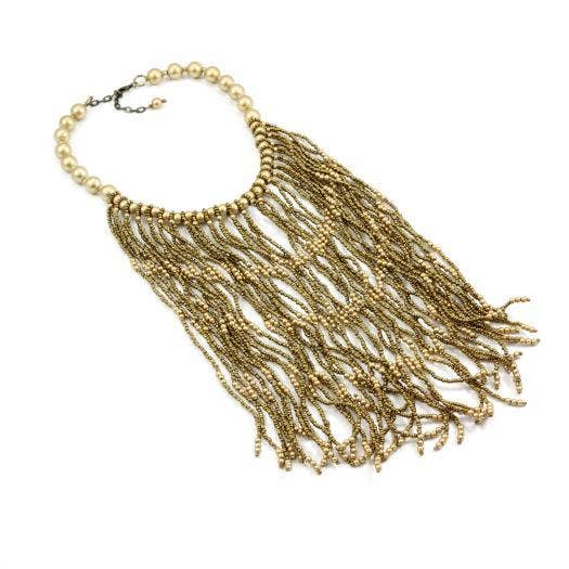 Goldtone Waterfall Necklace