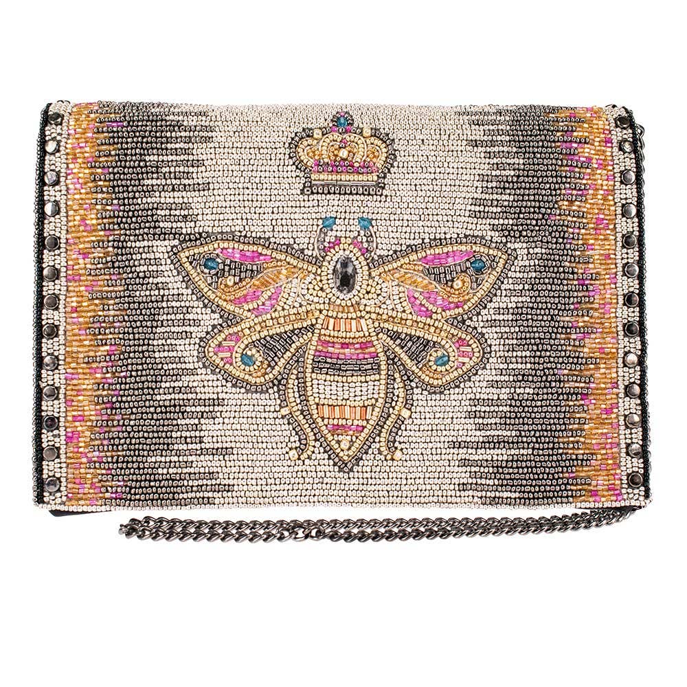 Queen Bee Leather Crossbody Handbag