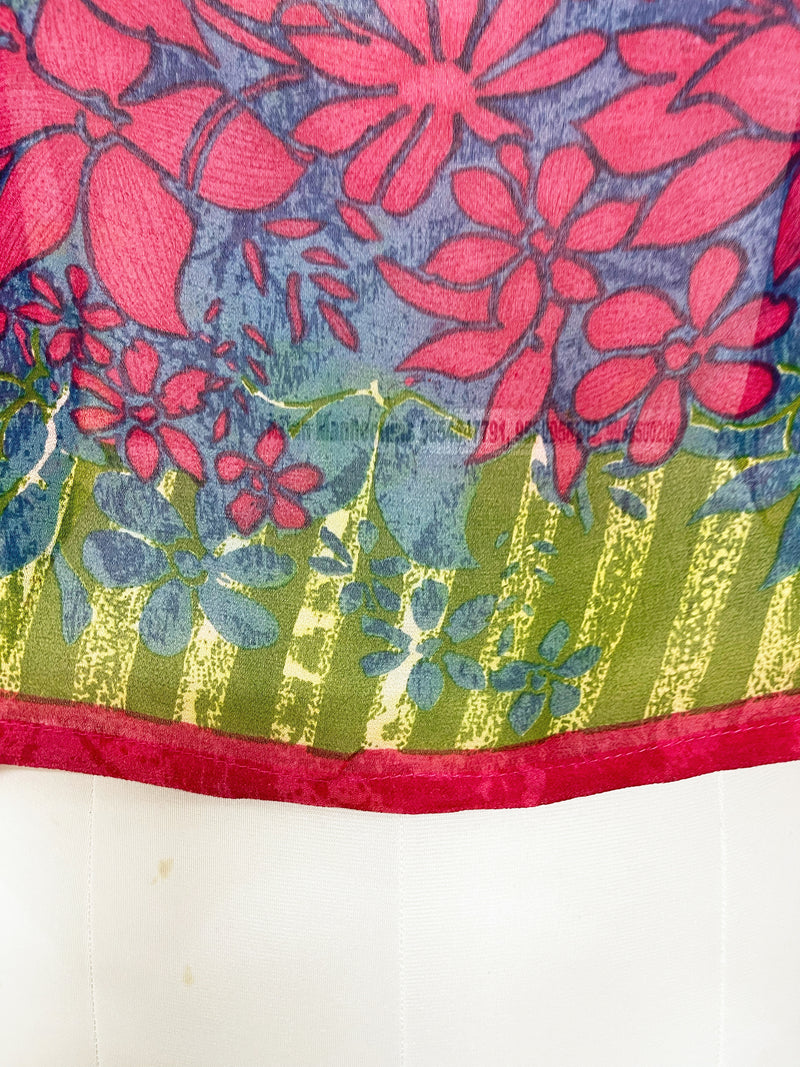 Poojita Sheer Pure Silk Boxy Top - sariKNOTsari slow fashion bryn walker linen Hamilton sustainable fashion gifts sari not sari Hamilton Fair trade  Ethical  Artisan made  Zero waste  Up-cycled Slow Fashion  Handmade  GTA Toronto Copper Pure Upcycled vintage silk handmade recycled recycle copper pure silk travel clothing hamilton vacation cruisewear resortwear bathing suit bathingsuit vacation etsy silk clothing gifts gift dress top pants linen bryn walker alive intentions kaarigar elephants