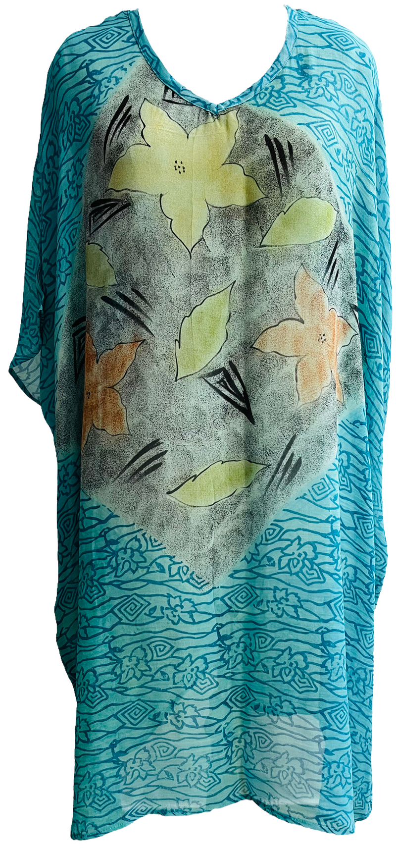 Winisk Sheer Pure Silk Midi Length Kaftan - sariKNOTsari slow fashion bryn walker linen Hamilton sustainable fashion gifts sari not sari Hamilton Fair trade  Ethical  Artisan made  Zero waste  Up-cycled Slow Fashion  Handmade  GTA Toronto Copper Pure Upcycled vintage silk handmade recycled recycle copper pure silk travel clothing hamilton vacation cruisewear resortwear bathing suit bathingsuit vacation etsy silk clothing gifts gift dress top pants linen bryn walker alive intentions kaarigar elephants