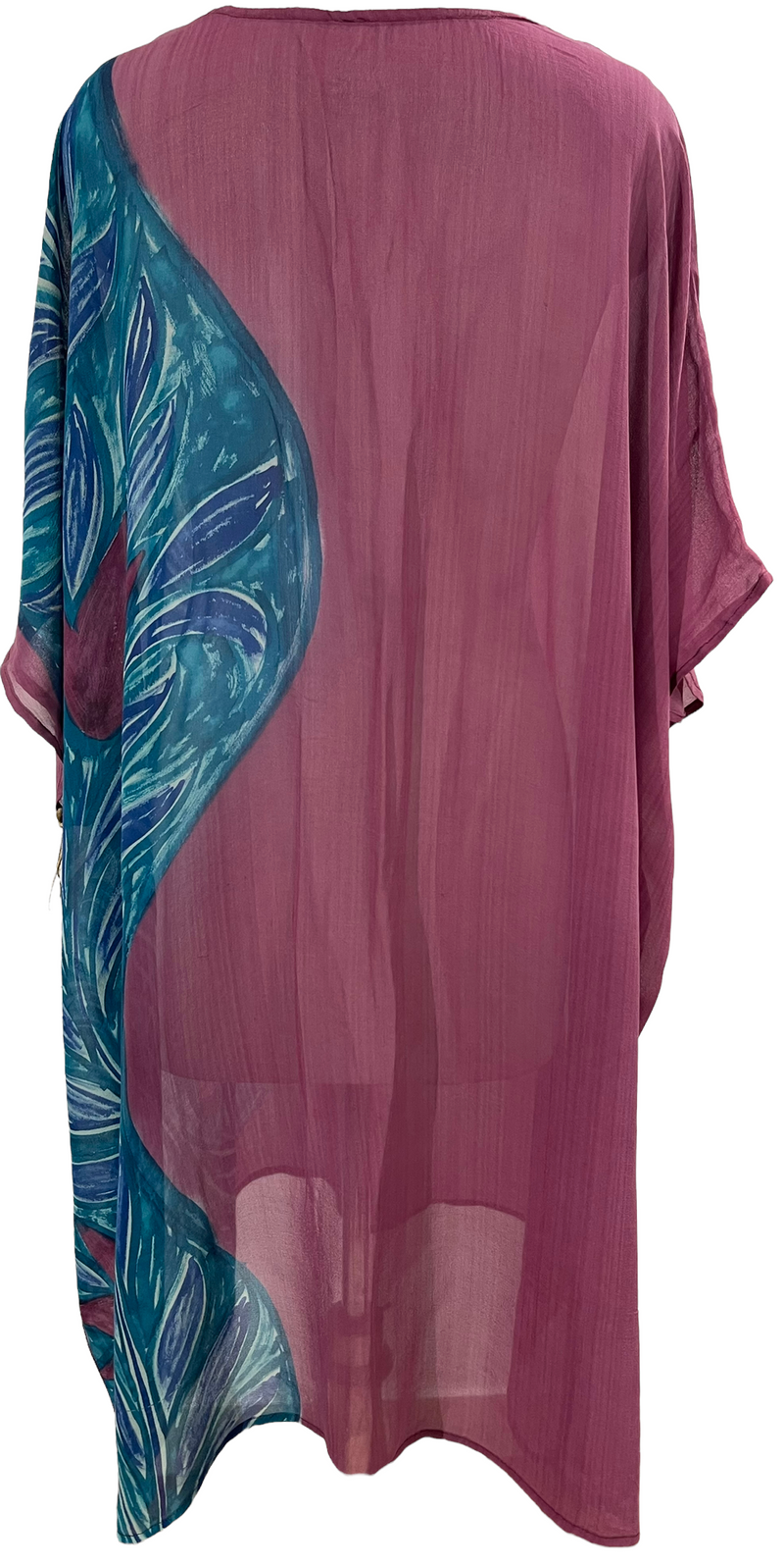 PRGM1513 Francisca Sheer Pure Silk Midi Length Kaftan