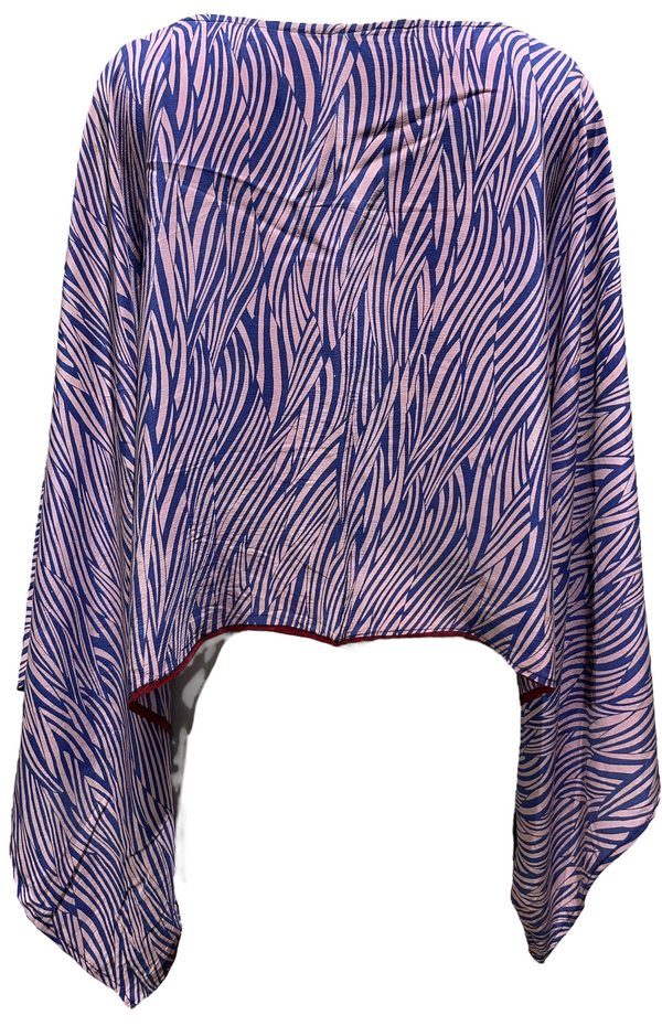 PRC2461 Forest Canary Pure Silk Kimono-Sleeved Top