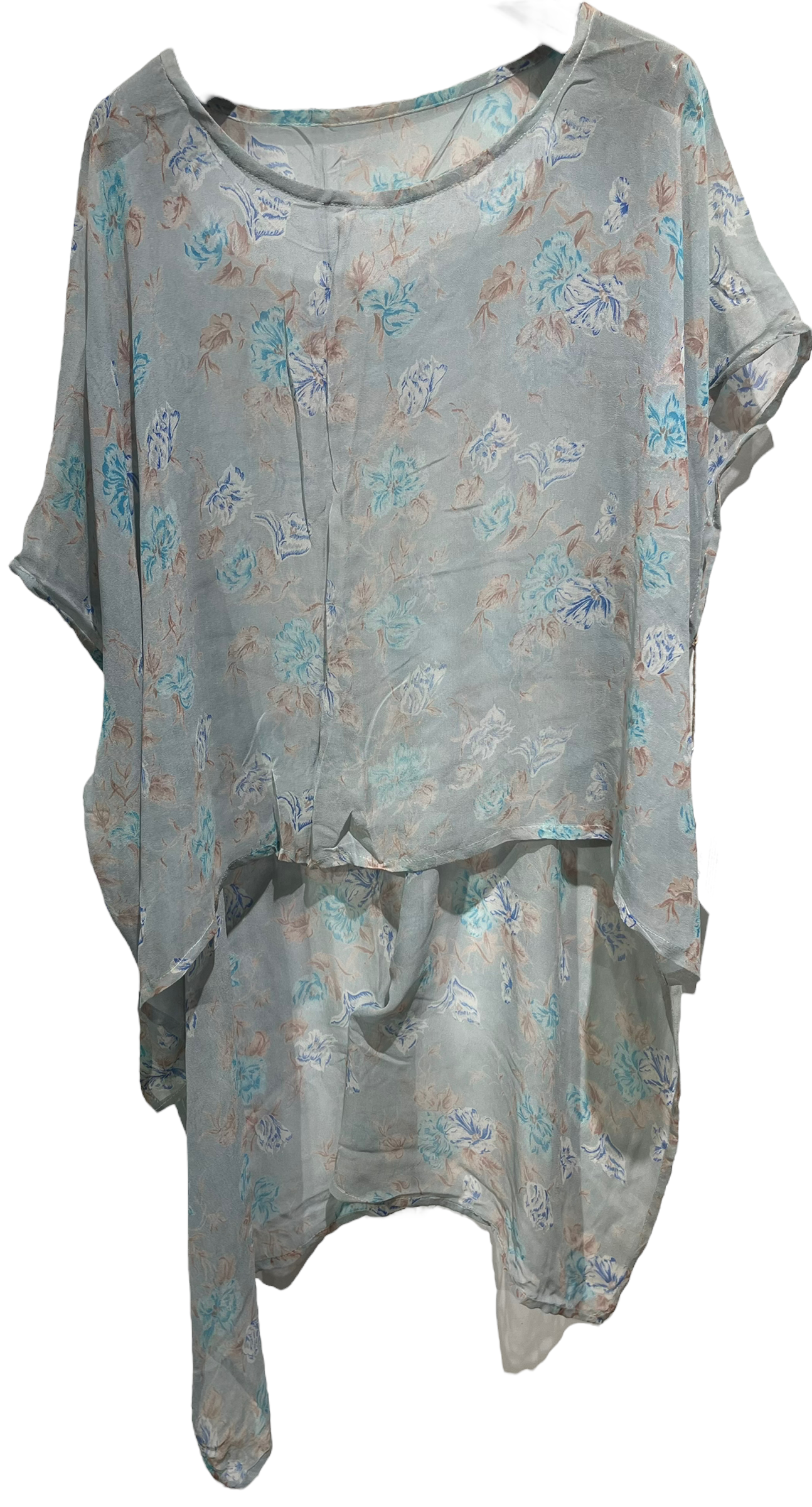 PRG2188 Booted Eagle Sheer Avatar Pure Silk Hi Lo Top