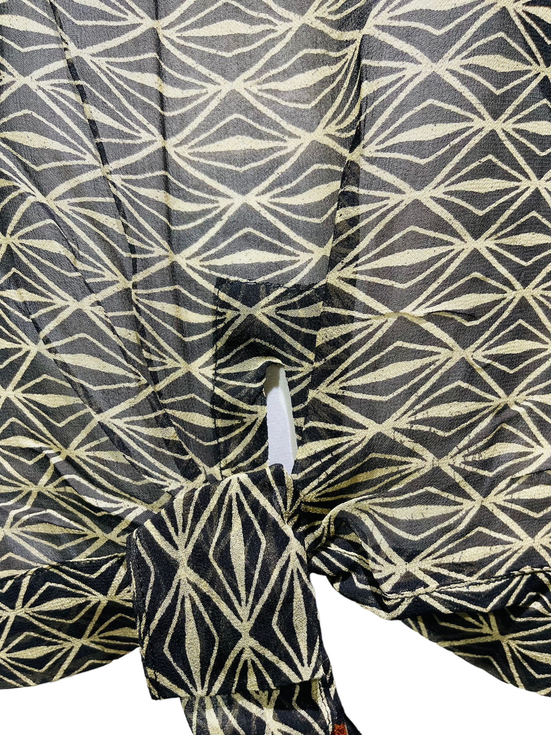 Helen Lundeberg Sheer Avatar Pure Silk Front Tie Top