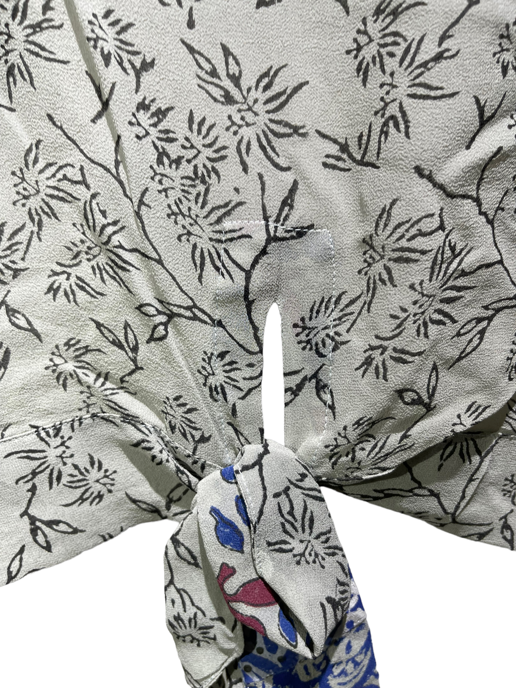 Henriette Wyeth Sheer Avatar Pure Silk Front Tie Top