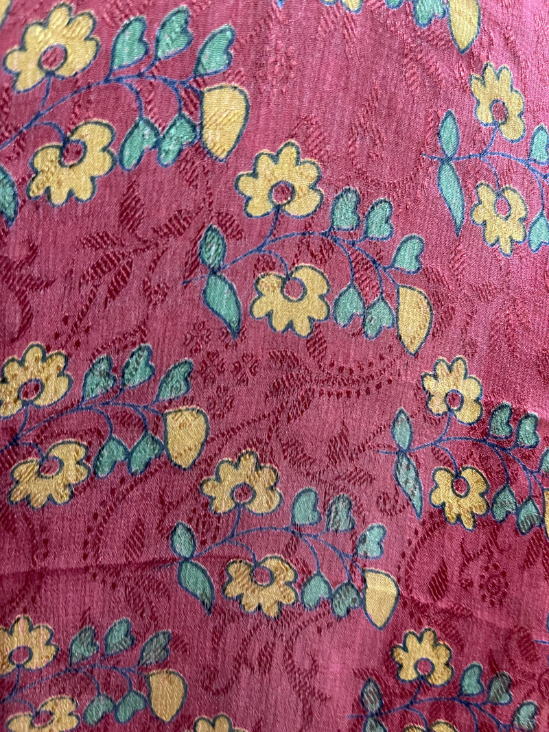 Grossglockner/Otadaonanis Sheer Pure Silk Kimono-Sleeved Jacket with Belt
