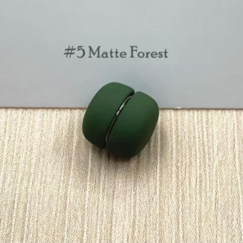 Forest Green Magnetic Button - sariKNOTsari slow fashion bryn walker linen Hamilton sustainable fashion gifts sari not sari Hamilton Fair trade  Ethical  Artisan made  Zero waste  Up-cycled Slow Fashion  Handmade  GTA Toronto Copper Pure Upcycled vintage silk handmade recycled recycle copper pure silk travel clothing hamilton vacation cruisewear resortwear bathing suit bathingsuit vacation etsy silk clothing gifts gift dress top pants linen bryn walker alive intentions kaarigar elephants