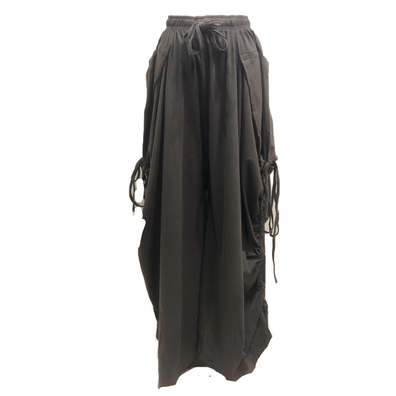 Taupe Cotton Jersey Tashi Versatile Pants/Skirt