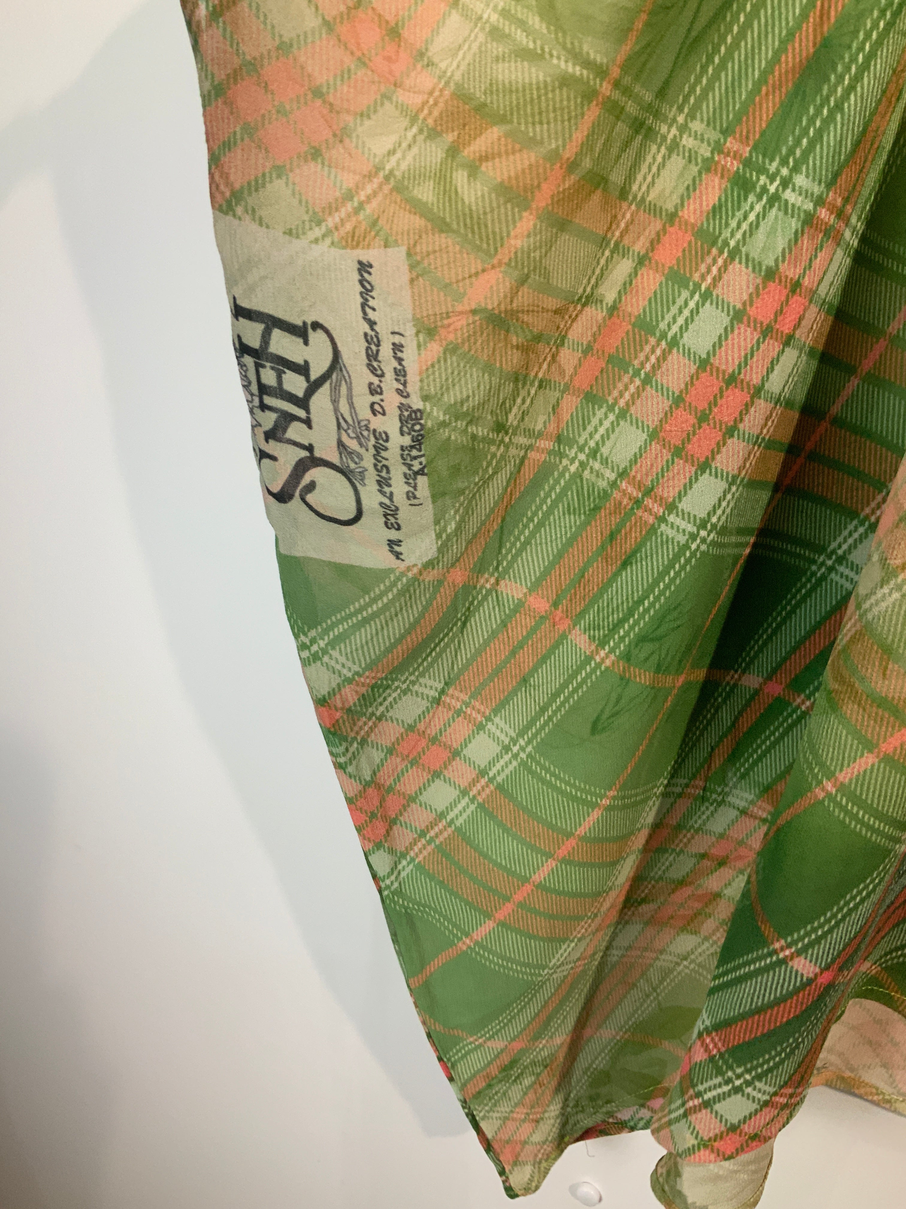 PRG2272 Desert Finch Wabi Sabi Sheer Pure Silk Short Kaftan Tunic