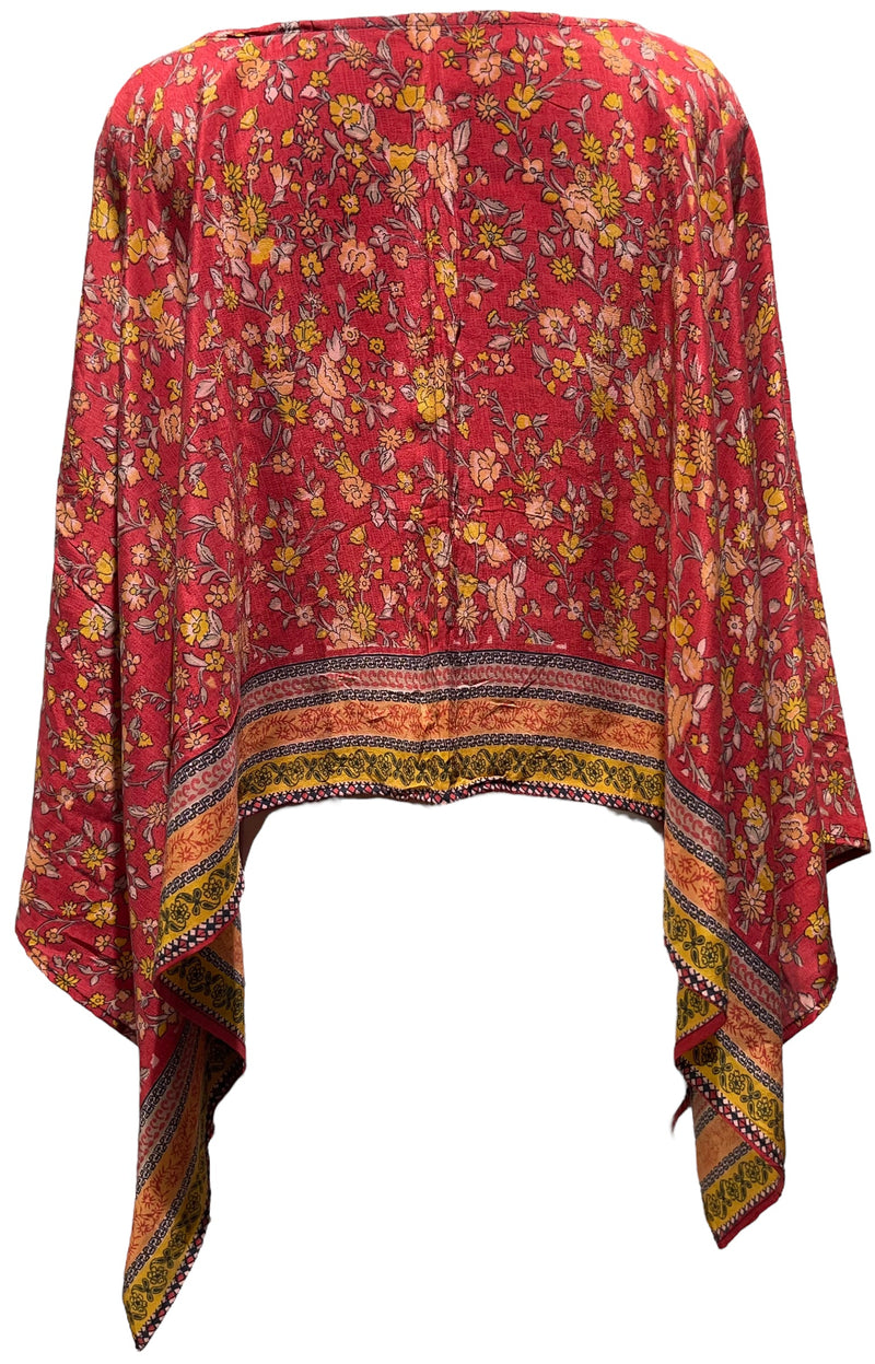 PRC3130 Lorna SimpsonPure Silk Capelet Poncho