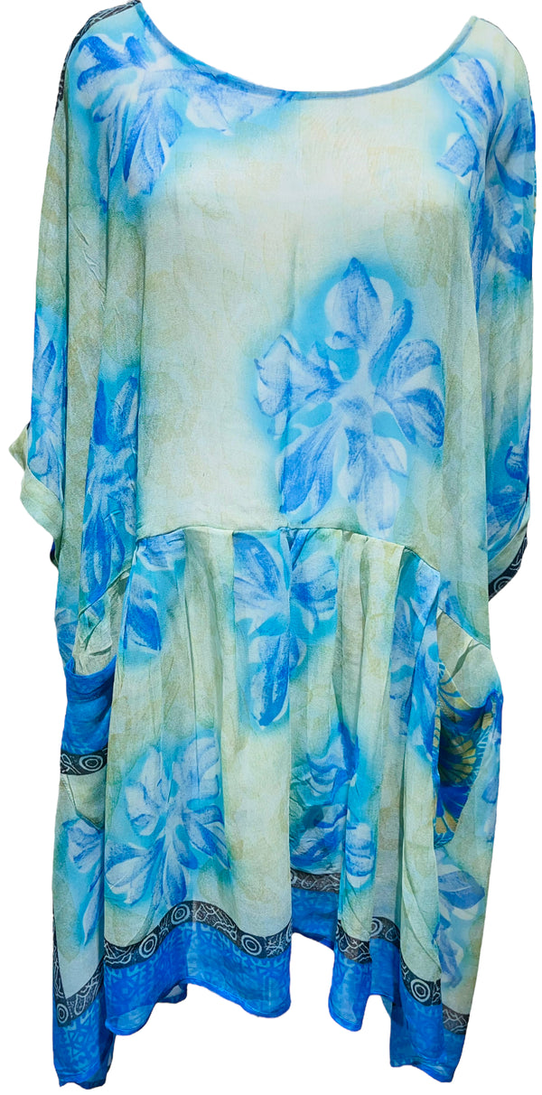 PRG3333 Anne Geddes Sheer Pure Silk Boxy Babydoll Dress