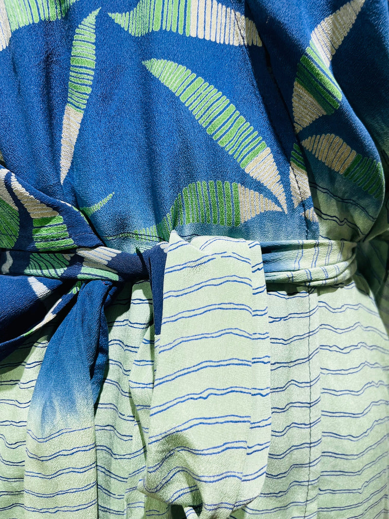 PRC2788 Romaine Brooks Pure Silk Kimono-Sleeved Jacket with Belt