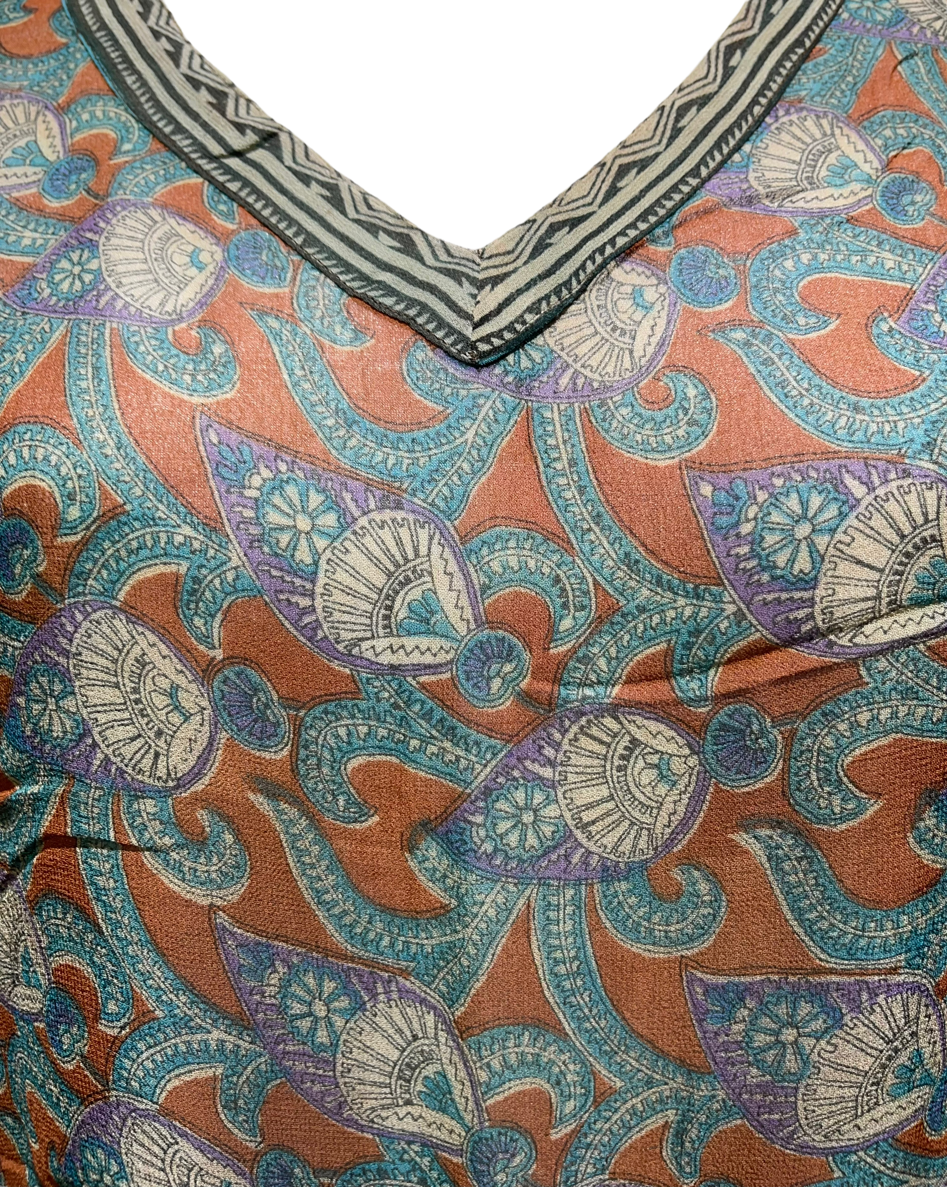 Emmy Bridgewater Sheer Avatar Pure Silk Front Tie Top