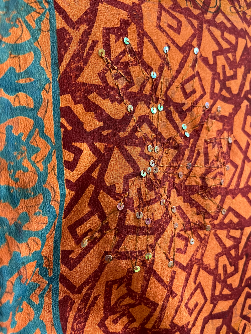PRC1585 Andreas Pure Silk Long Tunic with Side Ties