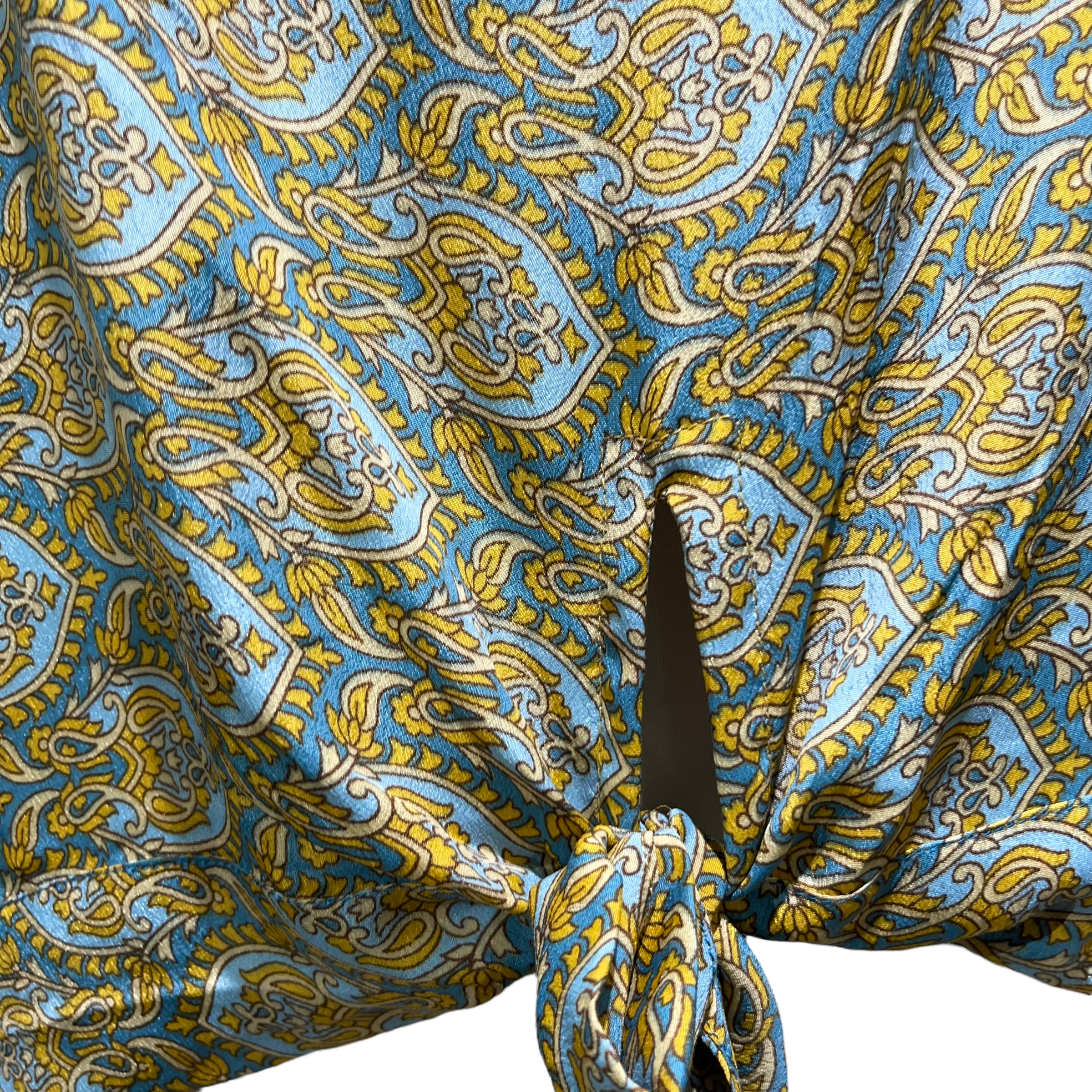 PRC2017 Bufflehead Avatar Pure Silk Front Tie Top