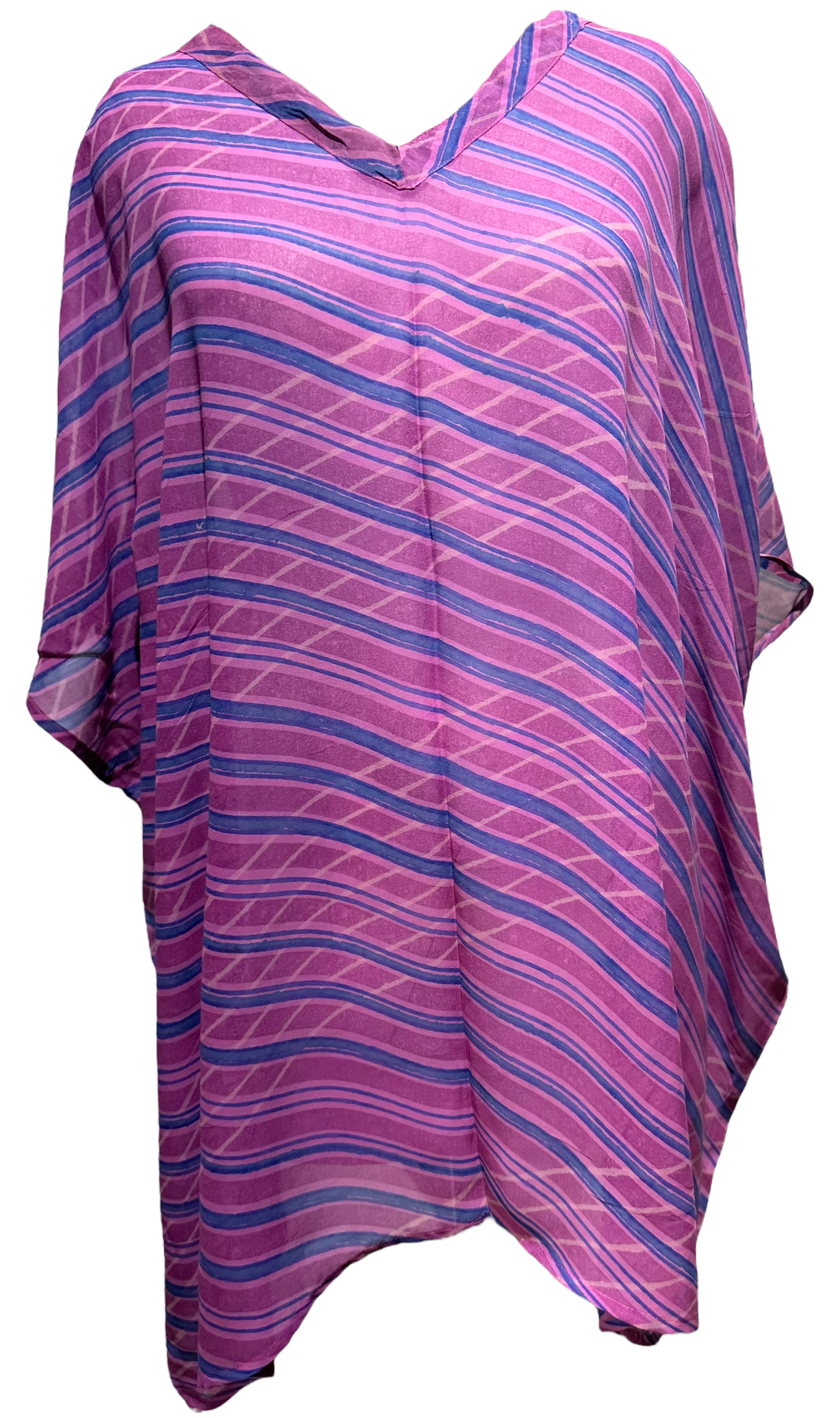 Dorothea Tanning Sheer Avatar Pure Silk Short Kaftan Tunic
