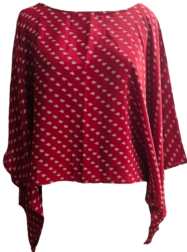 PRC659  Kawartha Pure Silk Kimono-Sleeved Top - sariKNOTsari slow fashion bryn walker linen Hamilton sustainable fashion gifts sari not sari Hamilton Fair trade  Ethical  Artisan made  Zero waste  Up-cycled Slow Fashion  Handmade  GTA Toronto Copper Pure Upcycled vintage silk handmade recycled recycle copper pure silk travel clothing hamilton vacation cruisewear resortwear bathing suit bathingsuit vacation etsy silk clothing gifts gift dress top pants linen bryn walker alive intentions kaarigar elephants